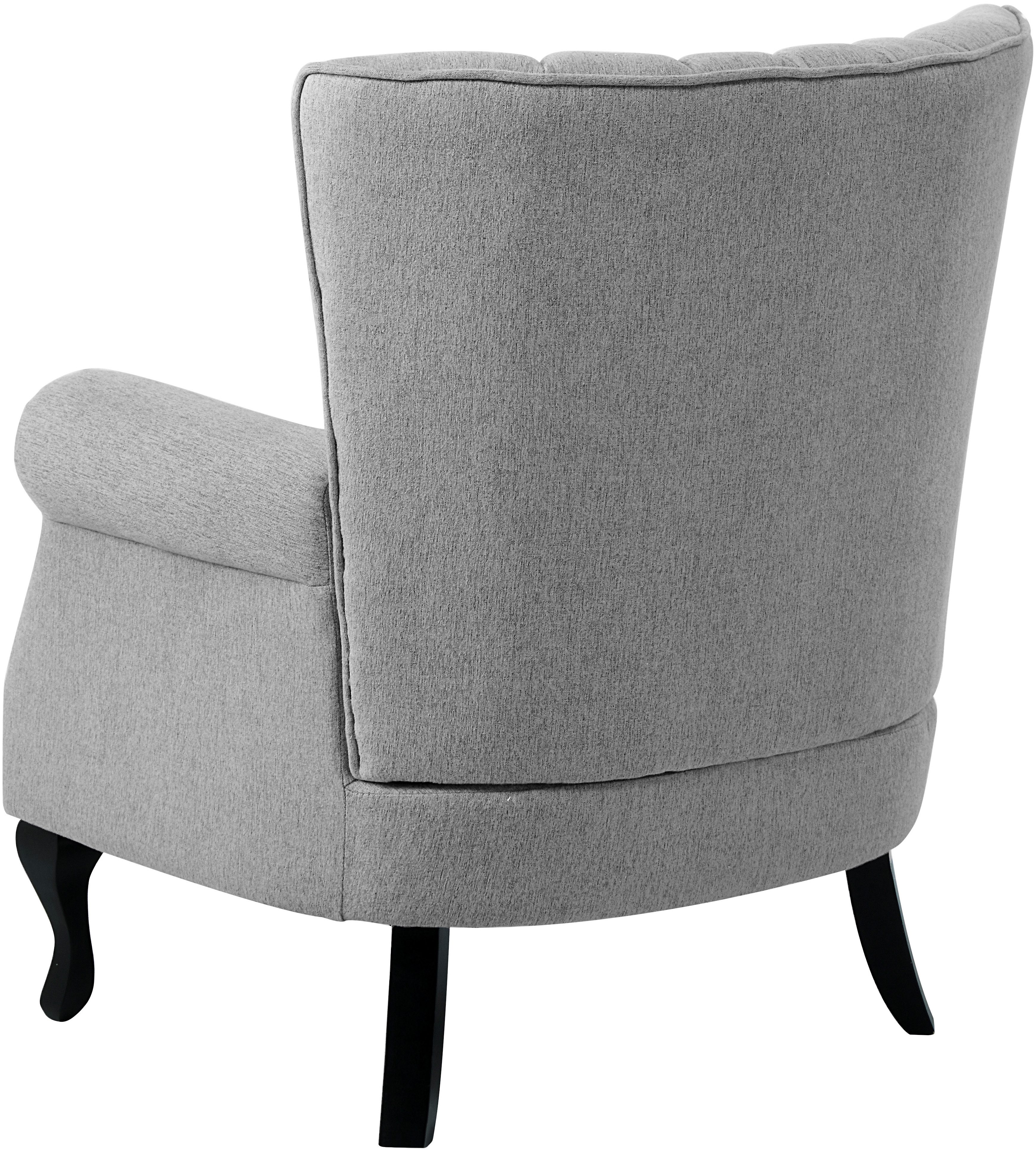 ATLANTIC home collection Fauteuil Toni modern met klinknagels en hoge rugleuning
