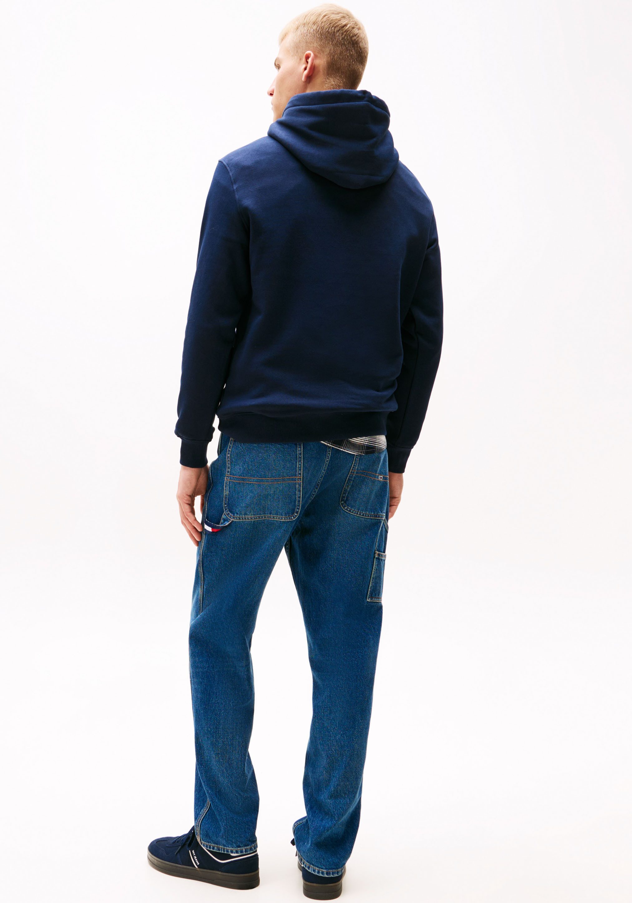 TOMMY JEANS Sweatshirt TJM REG ESSENTIAL FLAG HOOD EXT met bedrukte merklogo op borsthoogte