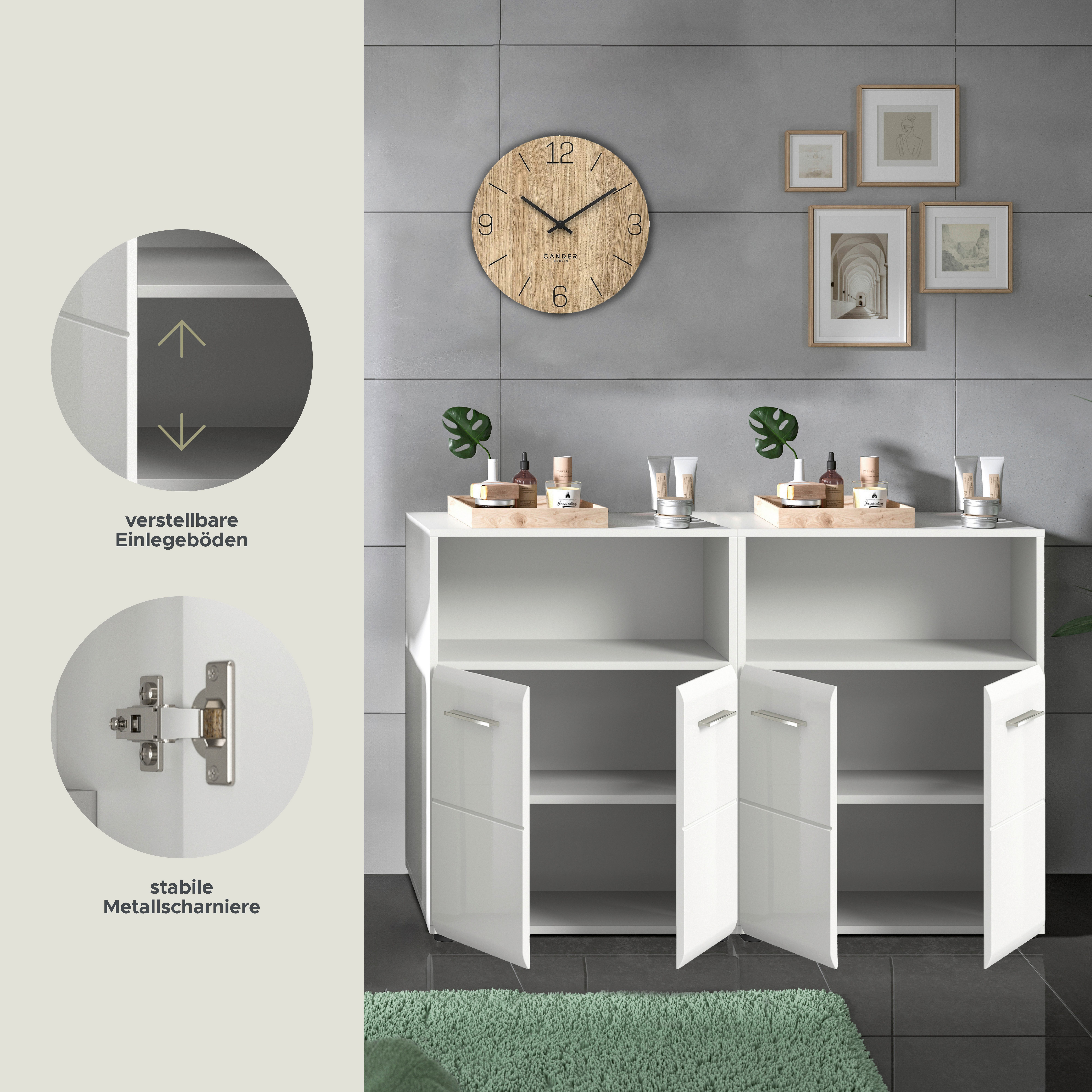 INOSIGN Badmeubelset FLORENZ, TOPSELLER!, 2-delige badcombinatie, hoogwaardige MDF-front