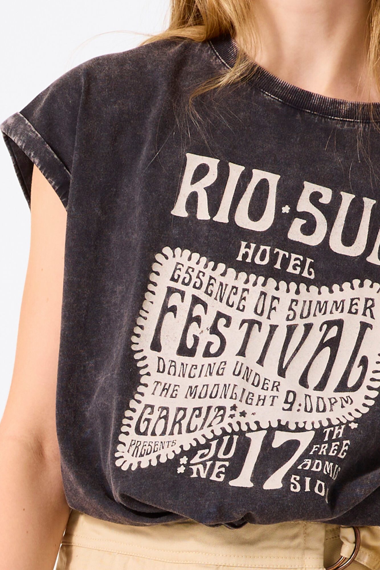 Garcia T-shirt met gewassen look voor meisjes