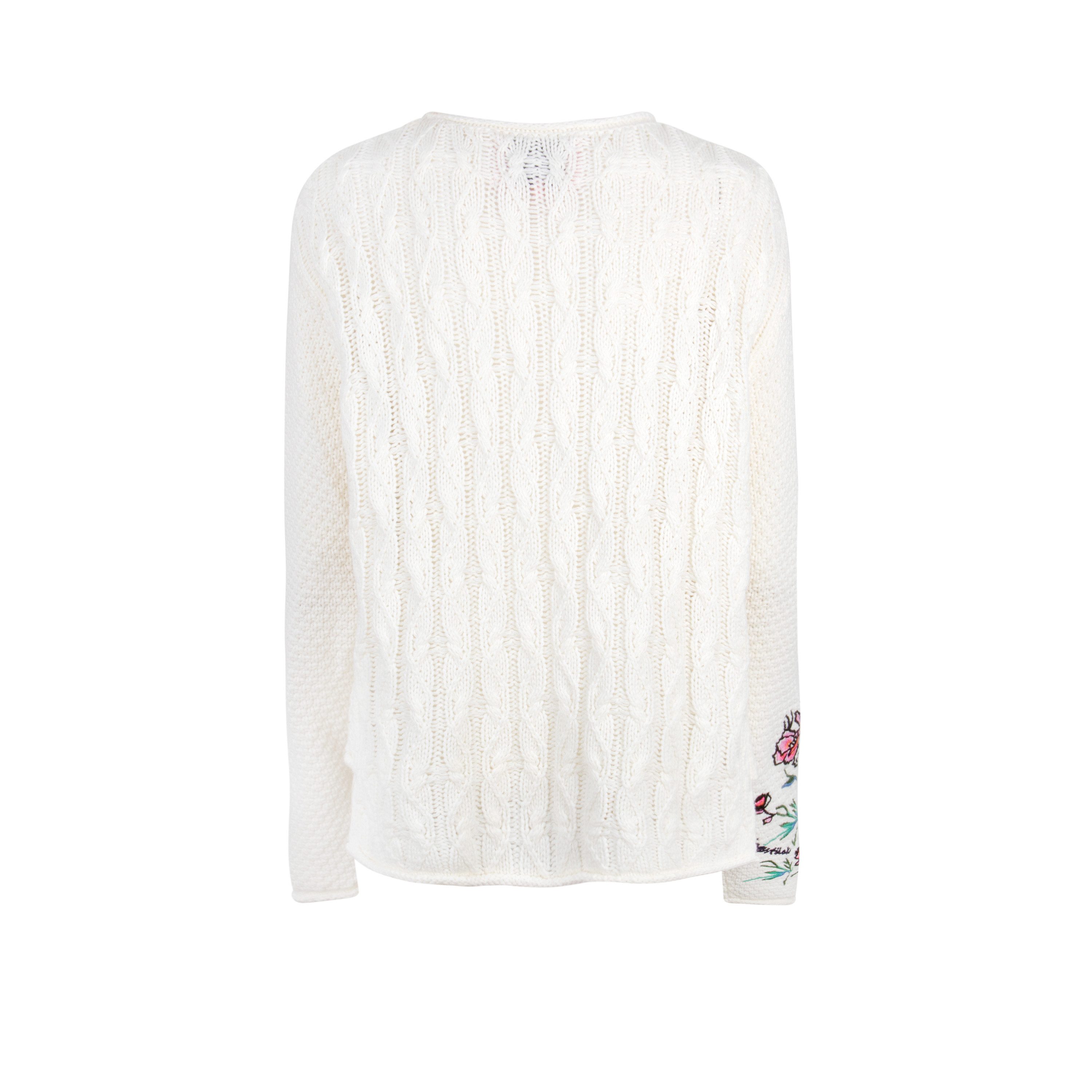 Lieblingsstück Trui met ronde hals TriciaL met trendy borduursel