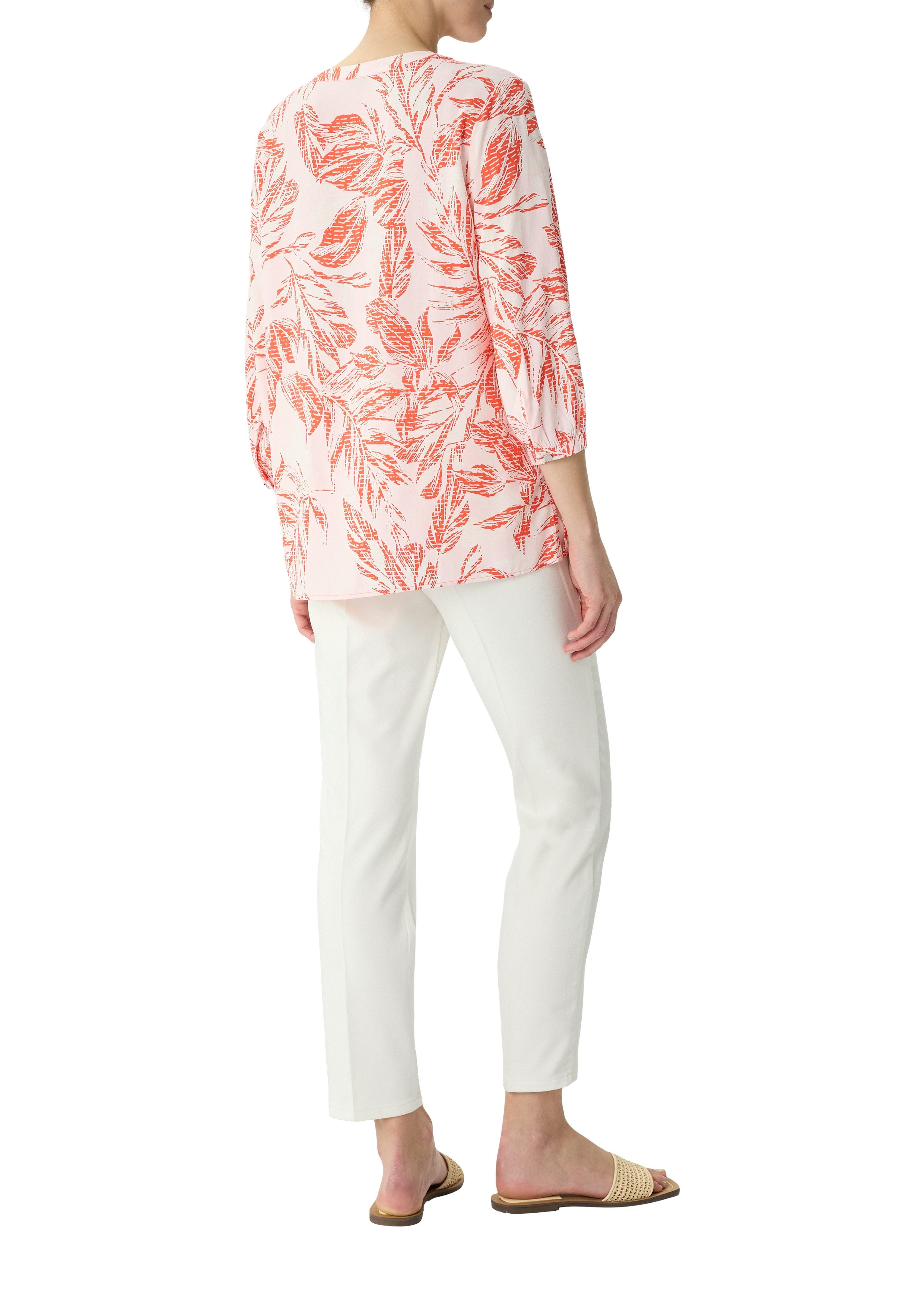 Comma Gedessineerde blouse 3/4 -arm met bloemenpatroon