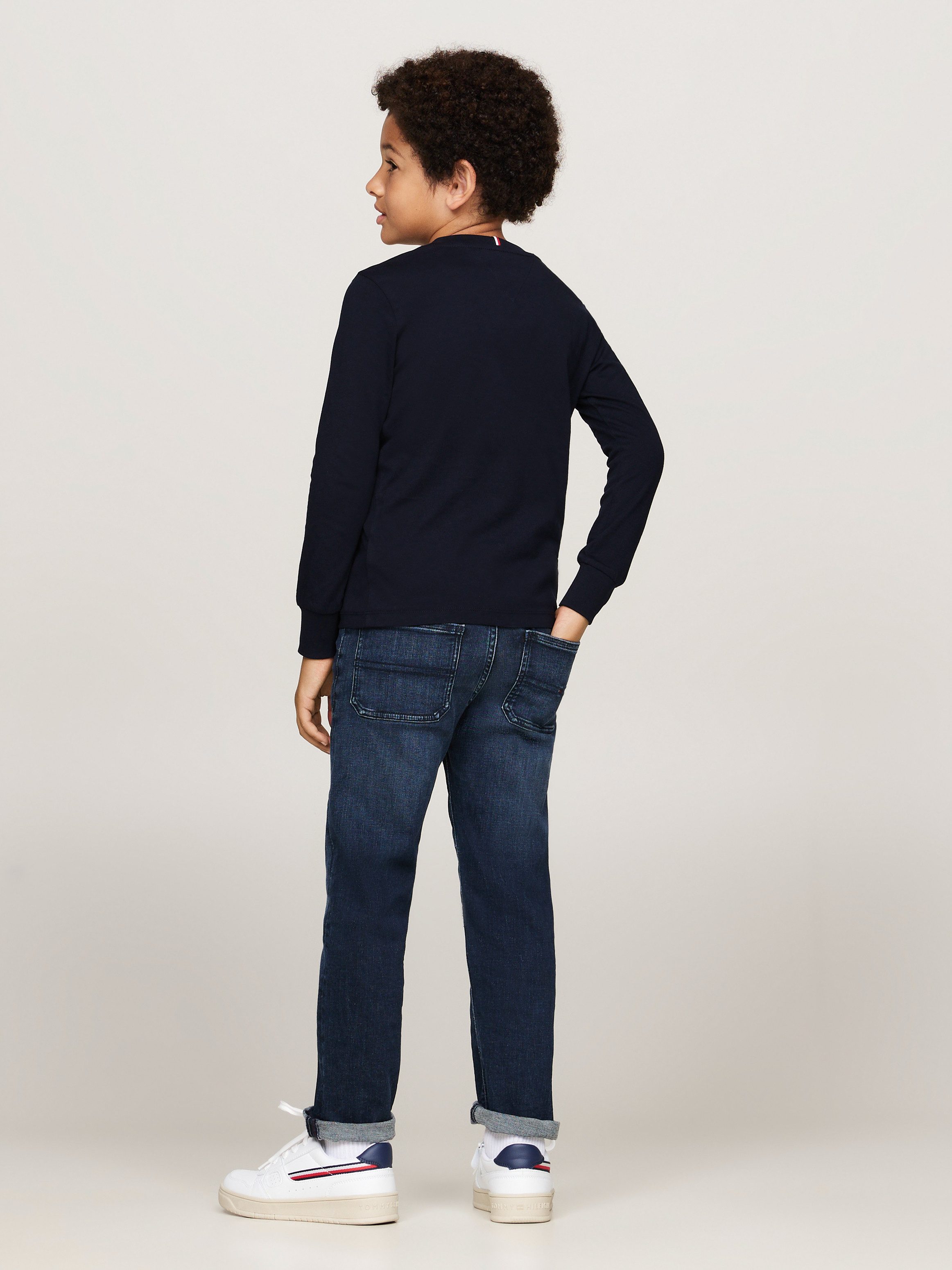 Tommy Hilfiger Shirt met lange mouwen met logo op borsthoogte
