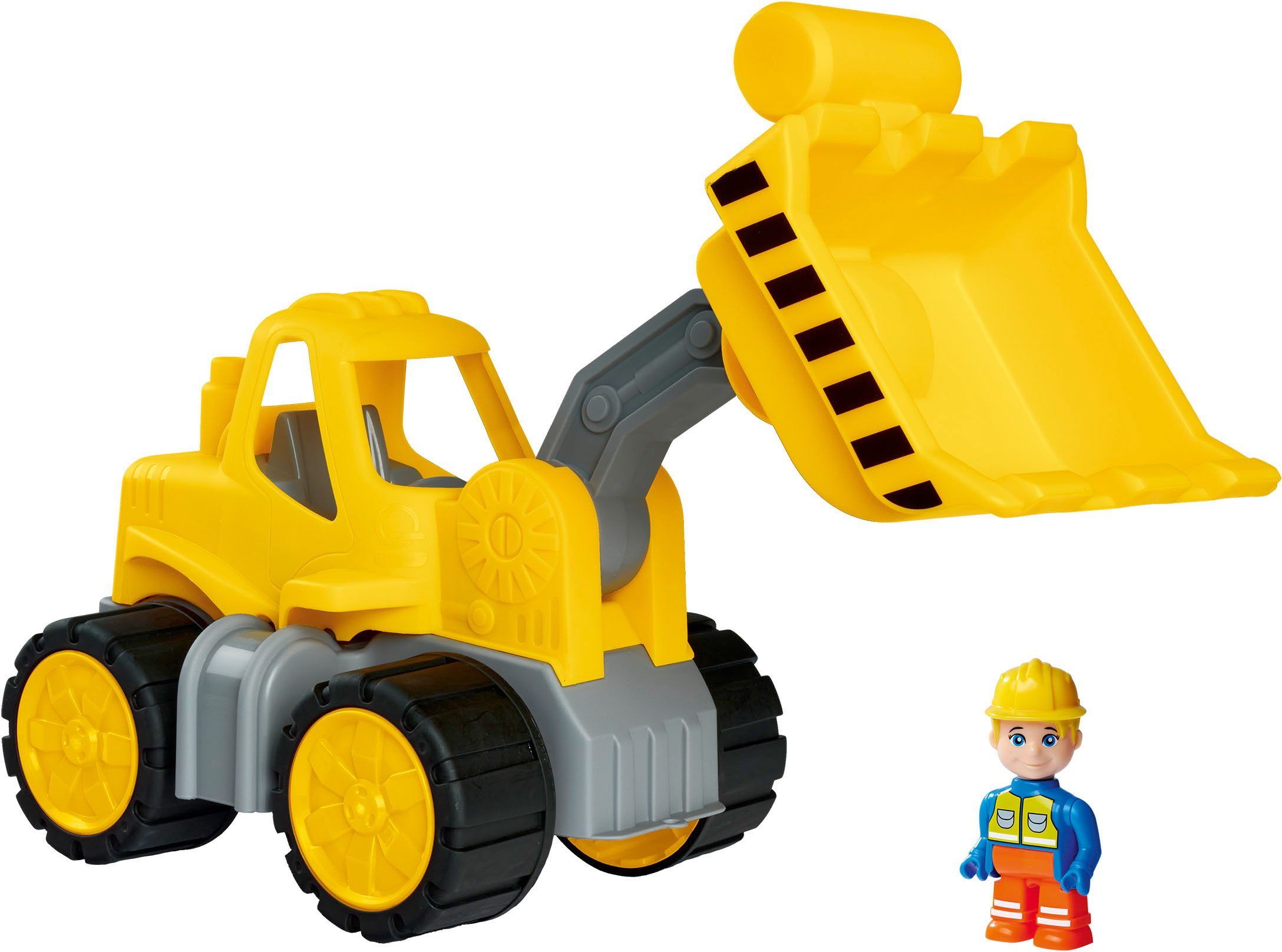 BIG Speelgoed-shovel Power-worker laadschop op wielen + figuur Made in Germany gevonden OTTO