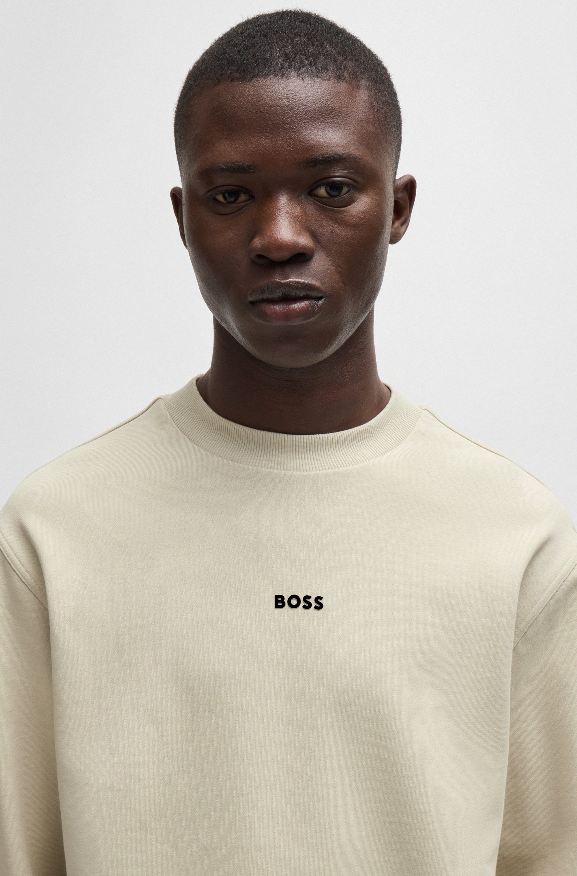 Boss Orange Sweatshirt WeSmallcrew met logo op borsthoogte