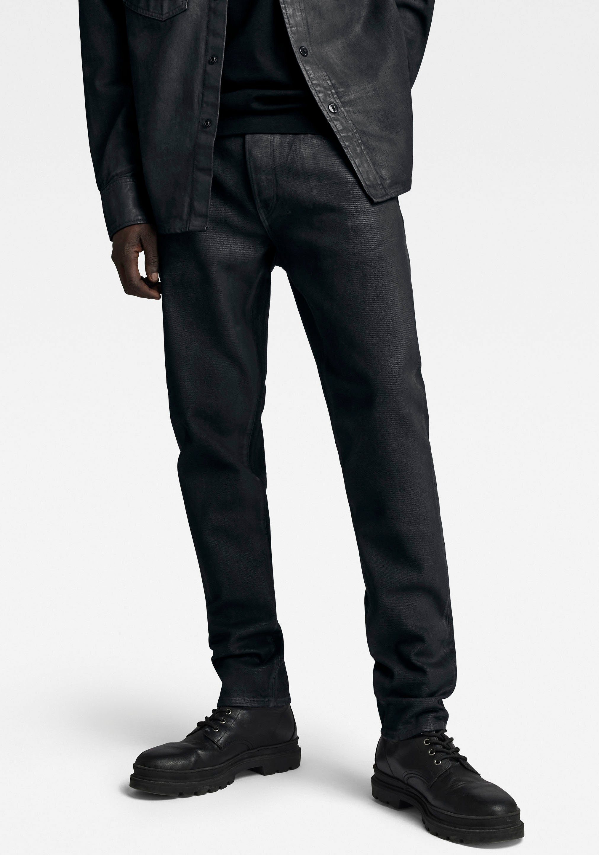 G-Star RAW Slim fit jeans 3301 Slim met mooie wassing en elastaan heren slim fit jeans maat 29 zwart