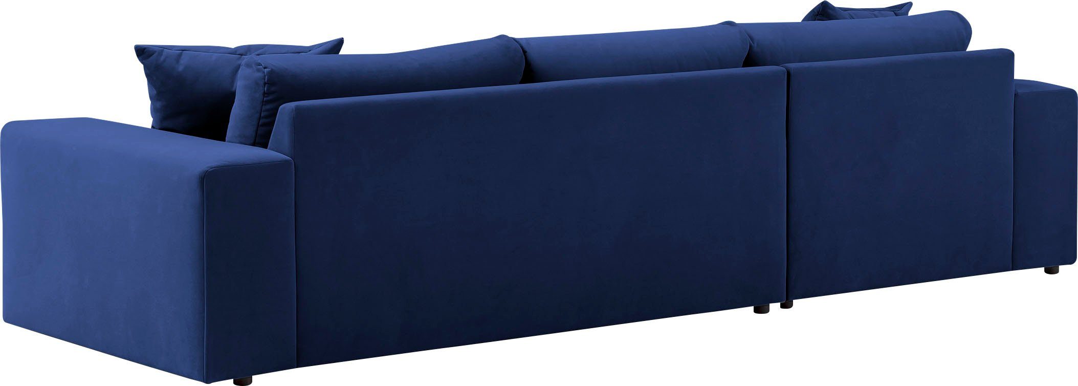 andas Hoekbank SLEETLAND XXL van fluweel of in vintage leer-look, L-model,