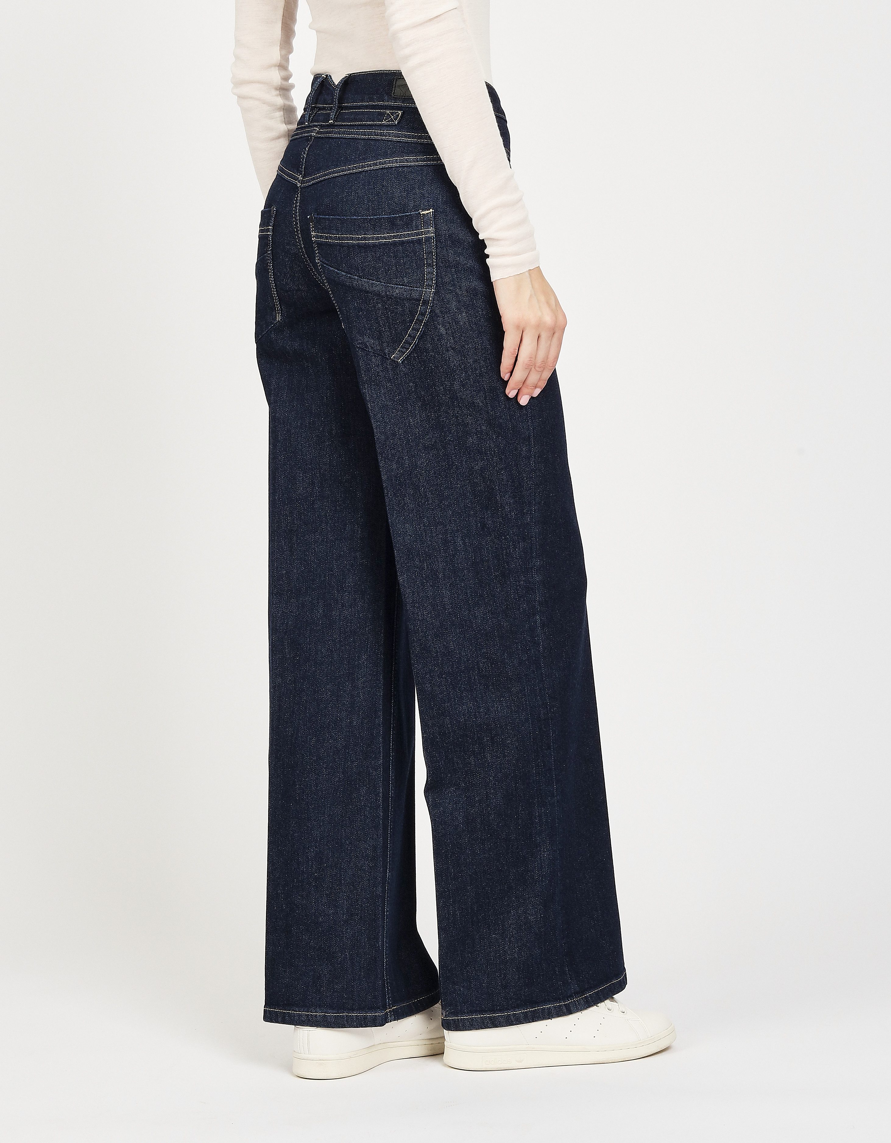 GANG Wijde jeans 94MEDINA WIDE met knoopsluiting
