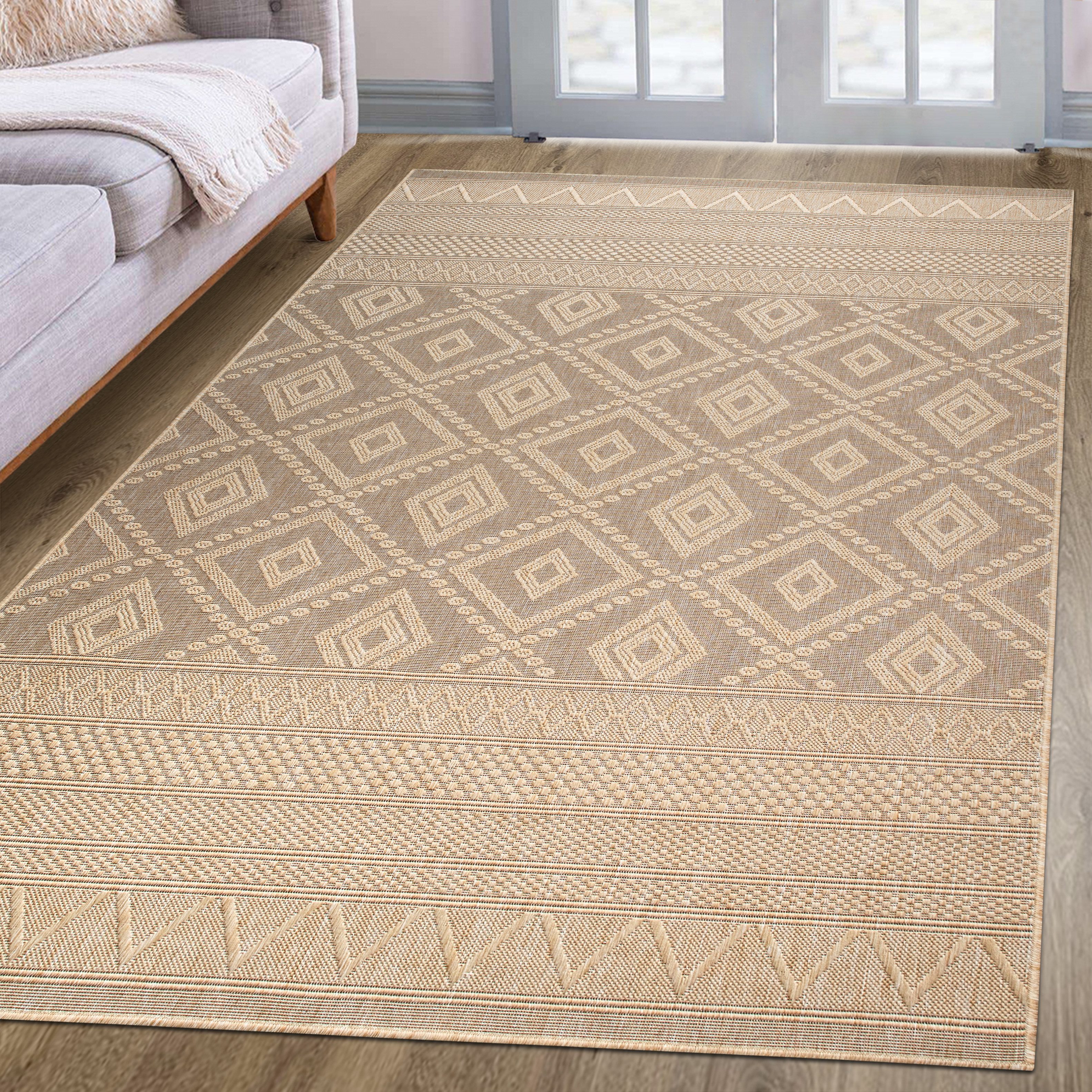 my home Vloerkleed Toronto is ook als loper verkrijgbaar Geschikt voor binnen en buiten, sisal-look, weerbestendig & uv-bestendig, boho