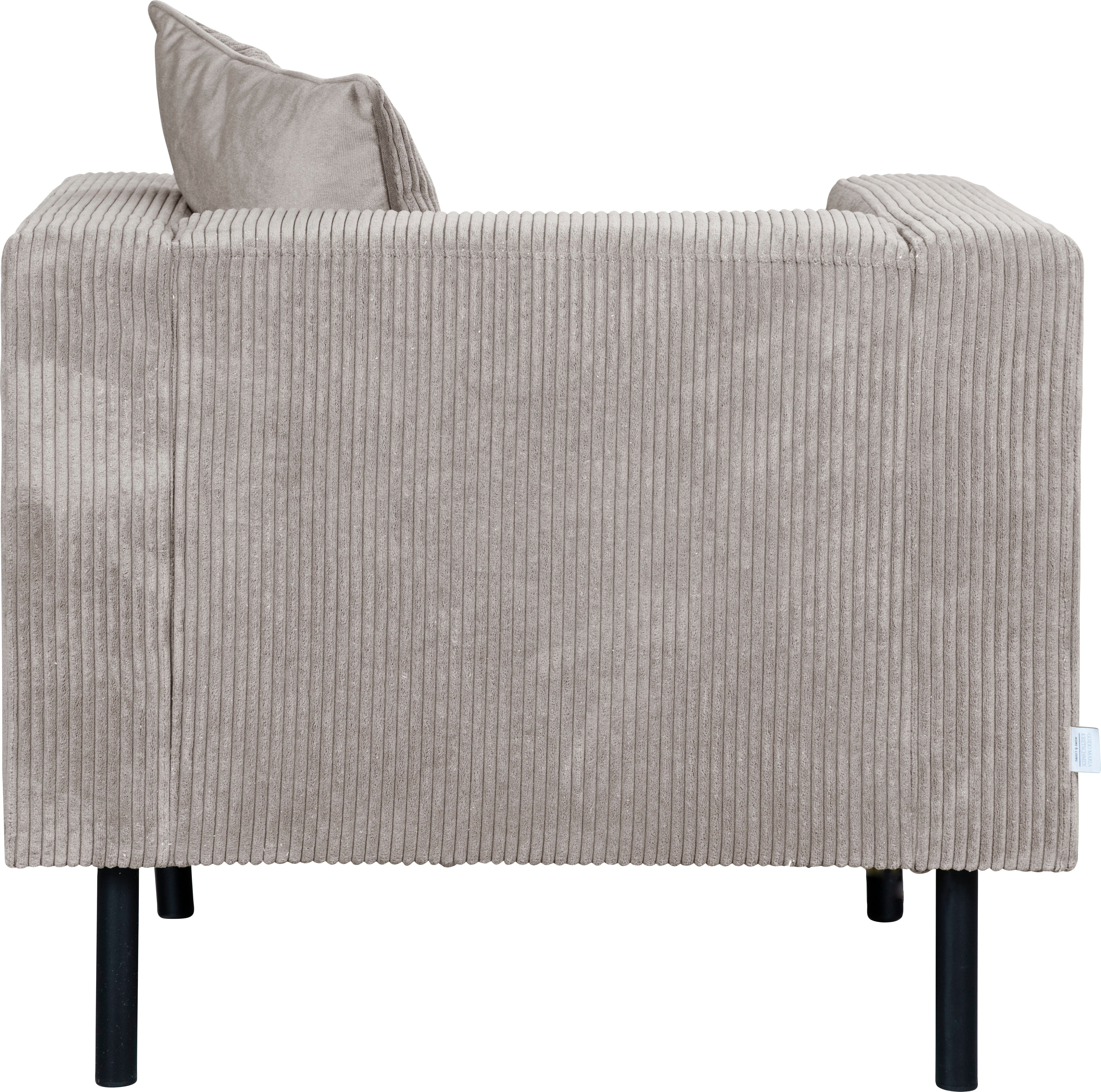 Home affaire Fauteuil Lillibeth cocktailsstoel, loungesstoel, afmetingen B/D/H: 90/74/83 cm Sierkussen als tweezijdig te gebruiken kussen 45x45 cm, in fluwelige look of cord