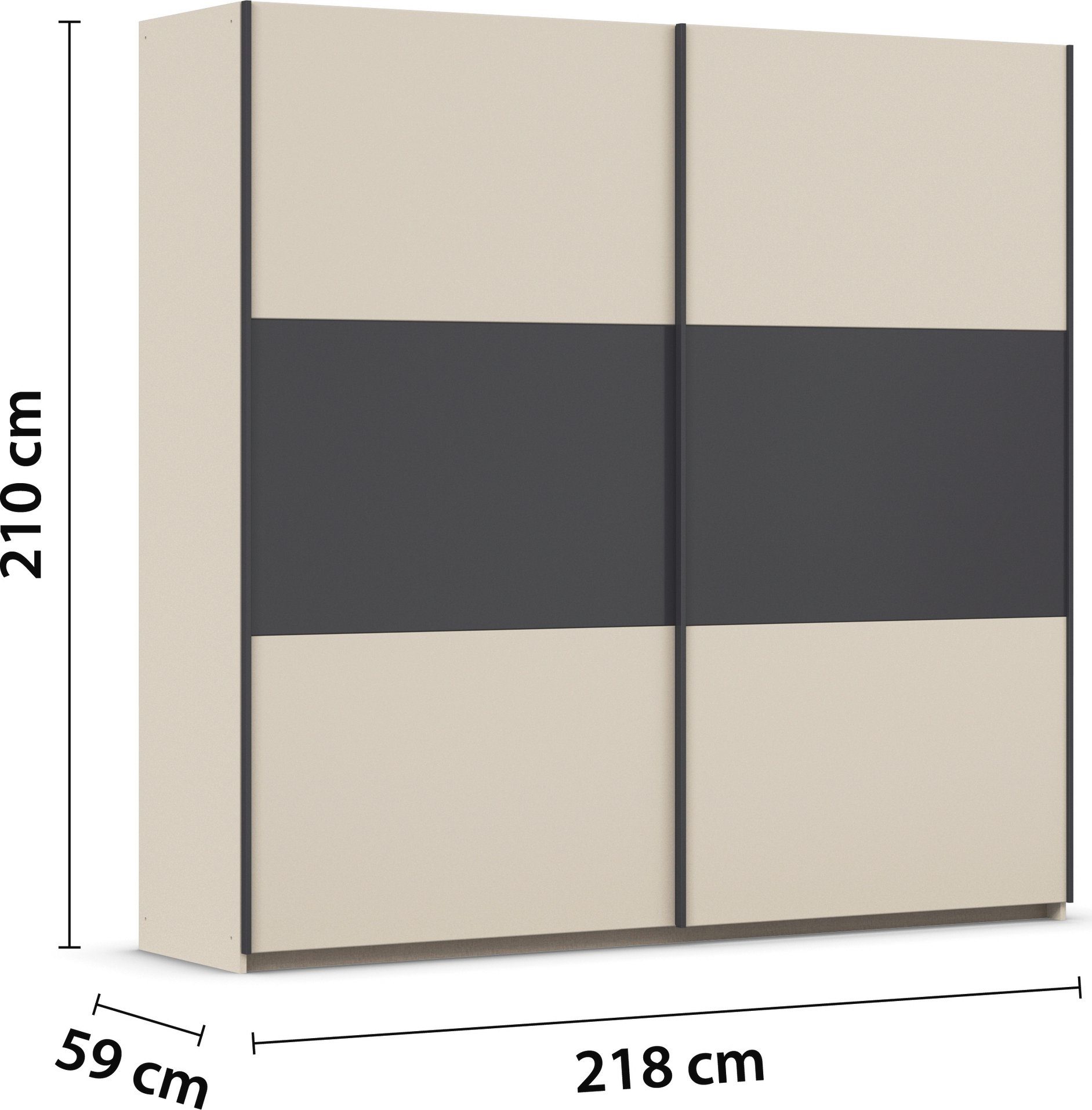 rauch Zweefdeurkast Kledingkast kast garderobe garderobekast waskast NEO met een royale opbergruimte en vele verschillende kleurencombinaties