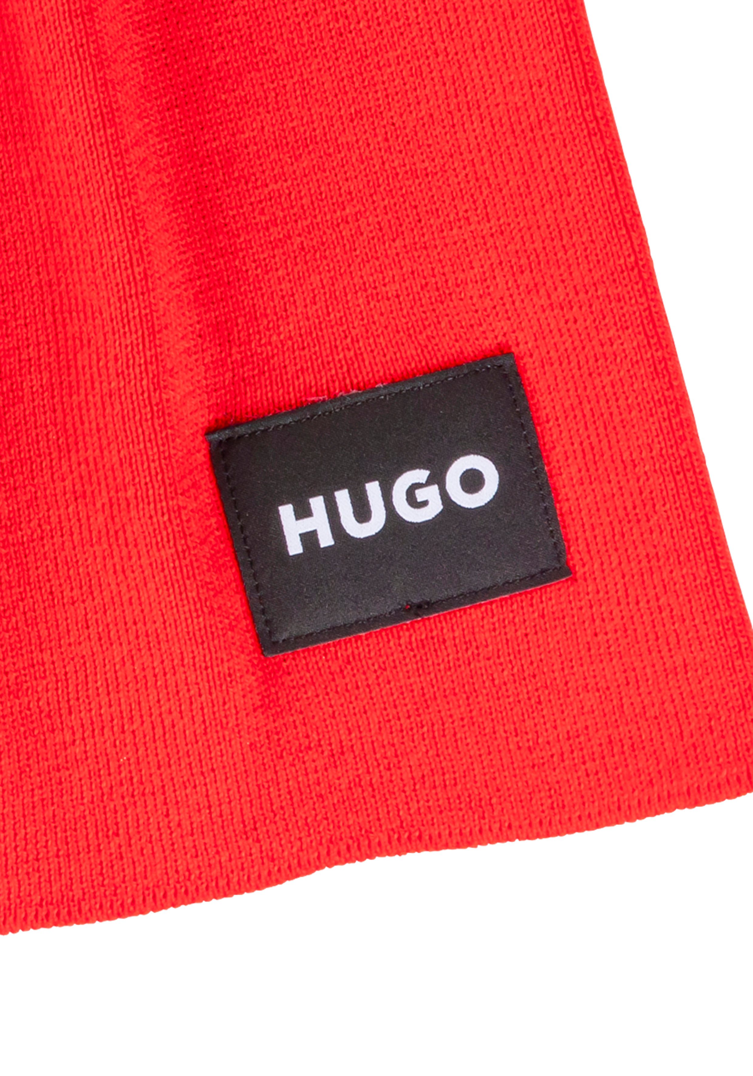 HUGO Gebreide sjaal Zevon_C met logopatch