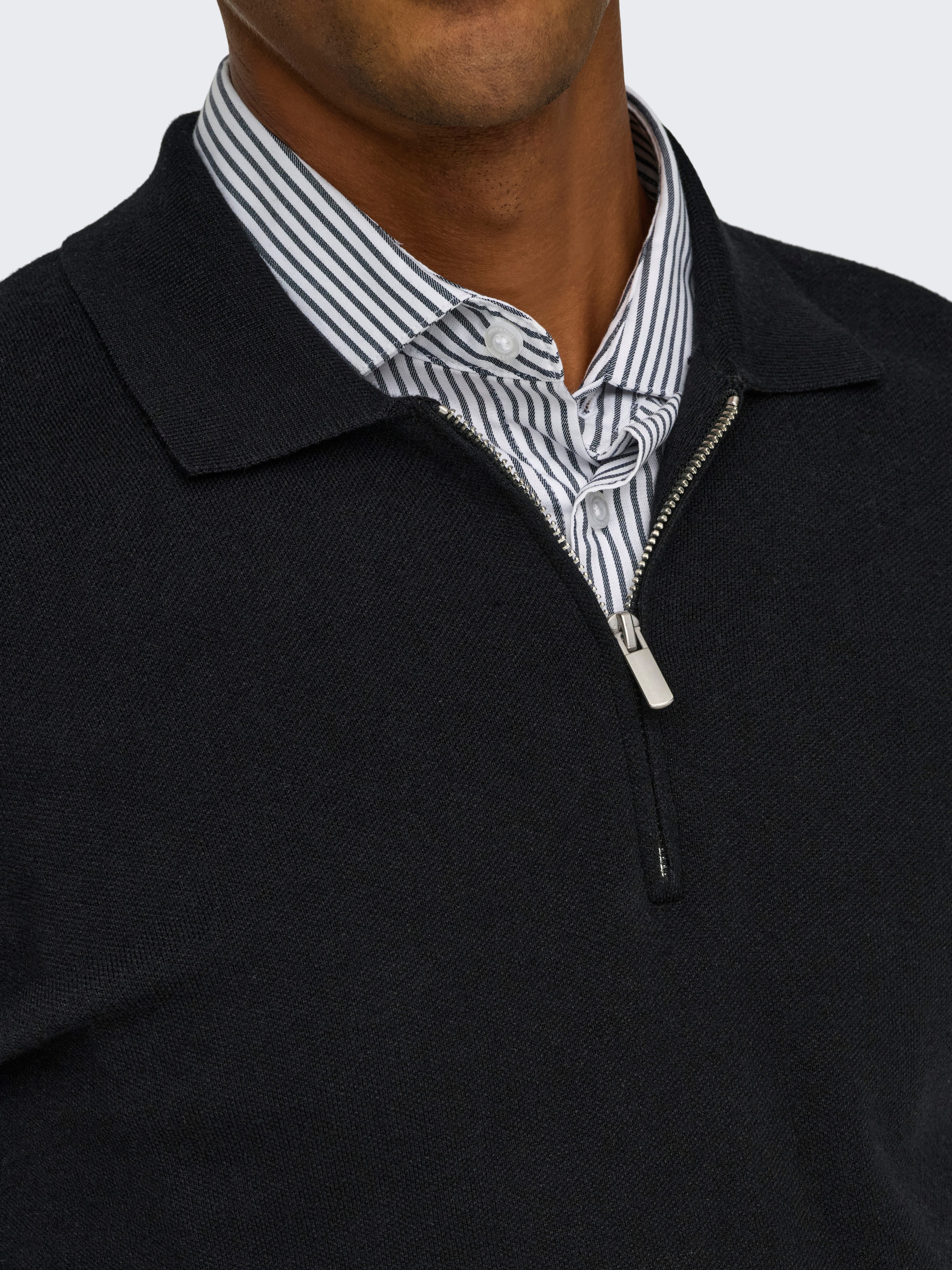 ONLY & SONS Trui met polokraag ONSCOOPER REG LS 12 HALF ZIP POLO
