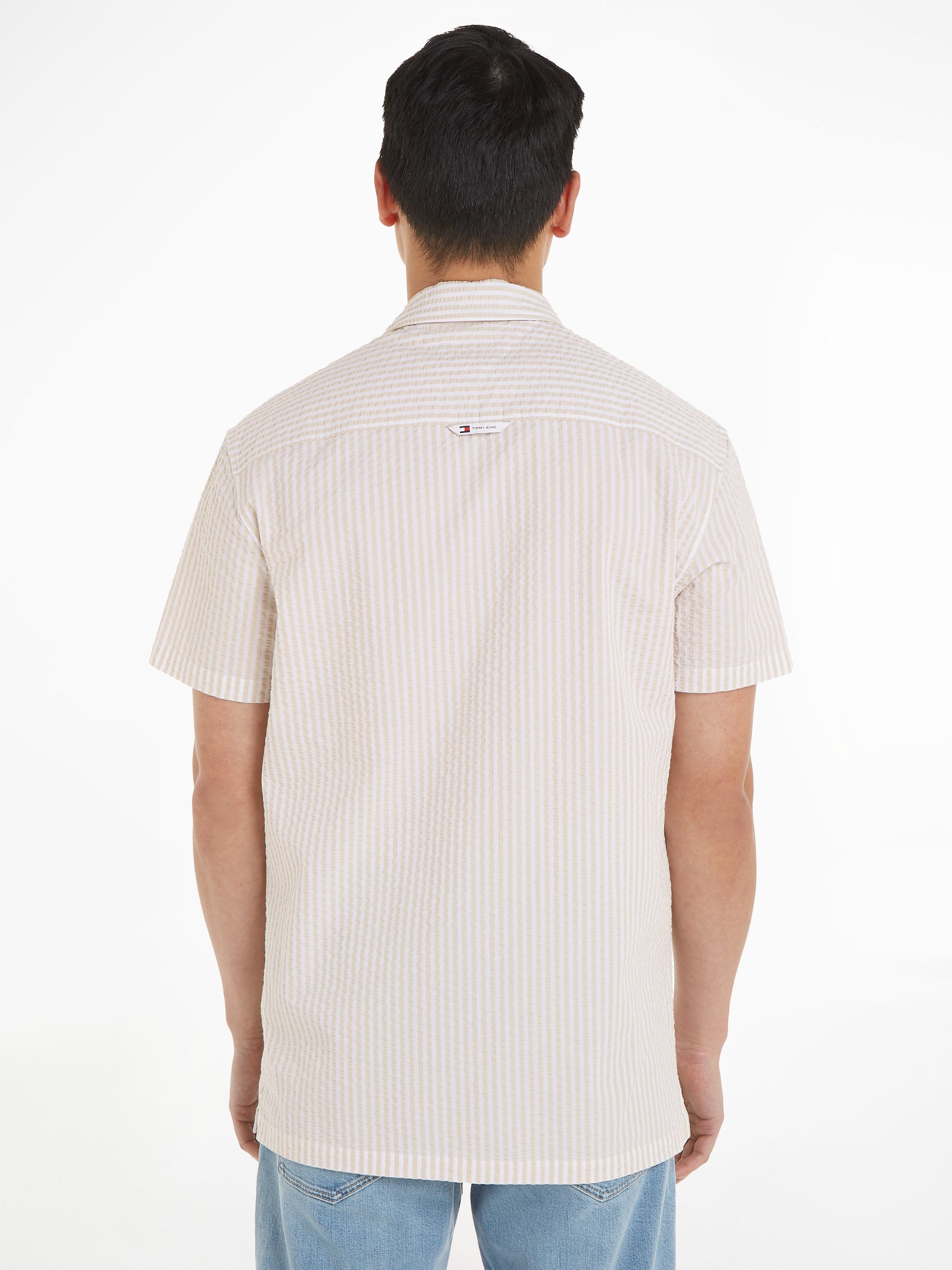 TOMMY JEANS Overhemd met korte mouwen TJM REG STRIPE SEERSUCKER SHIRT