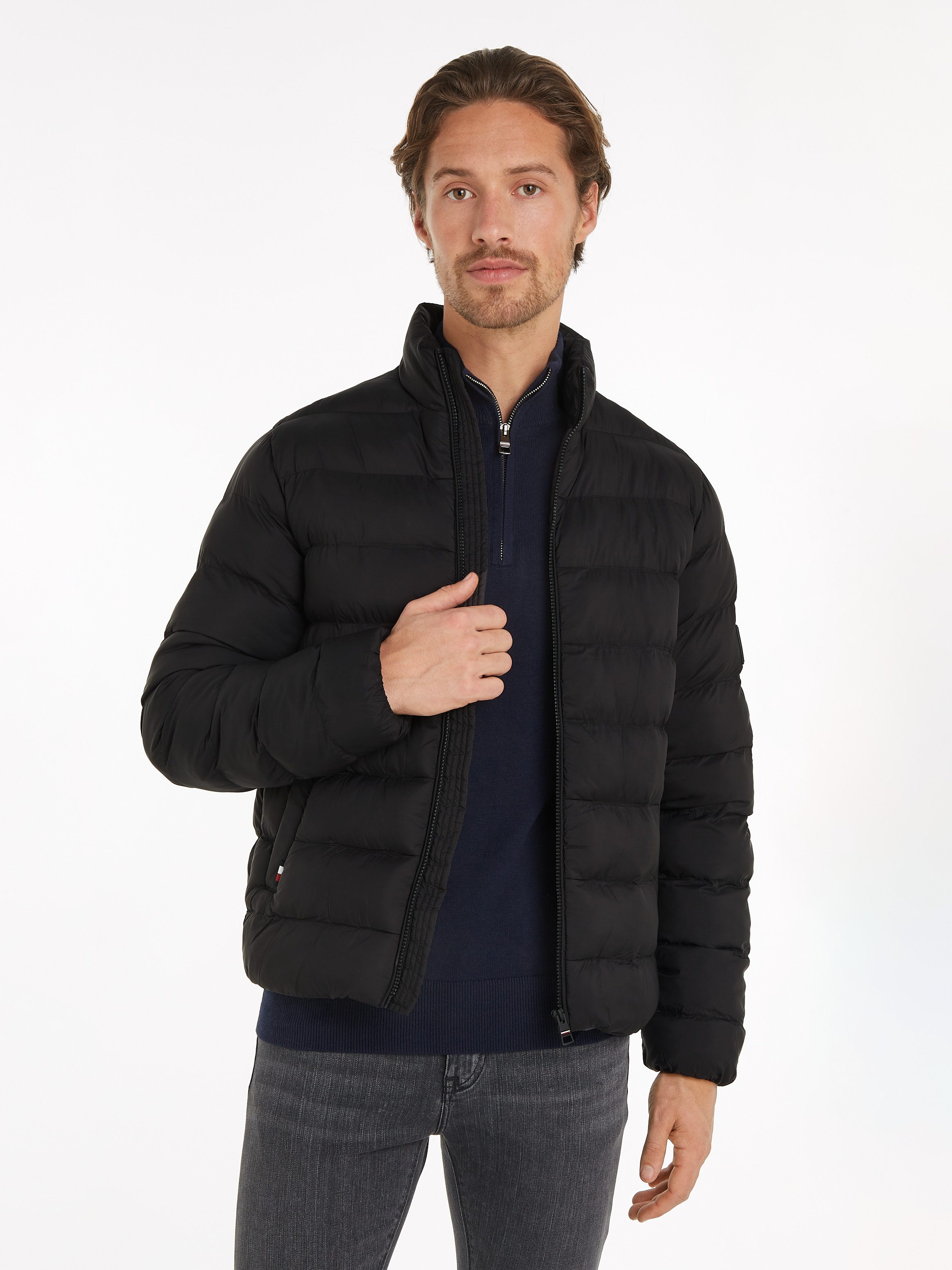 Tommy Hilfiger Gewatteerde jas MID WEIGHT STAND COLLAR JACKET