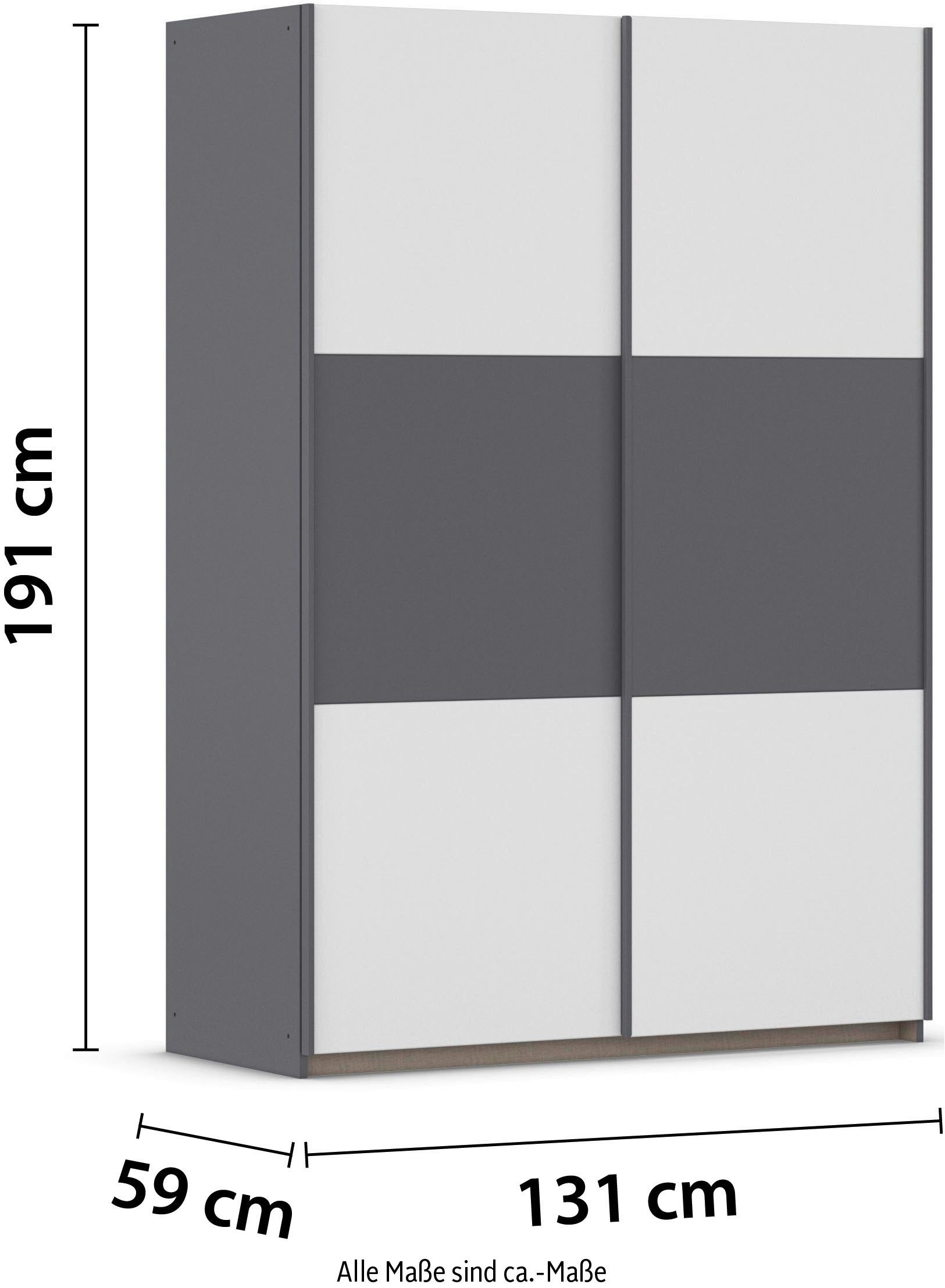 Schuifdeurkast Paully Slaapkamerkast Garderobe OTTO´s Choice Prijsknaller Kledingkast breedte 131 cm bestseller MADE IN GERMANY RAUCH kast