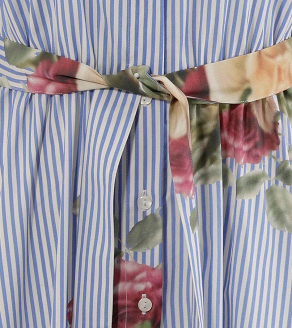 Aniston CASUAL Blousejurk met rozen op gestreepte achtergrond - nieuwe collectie