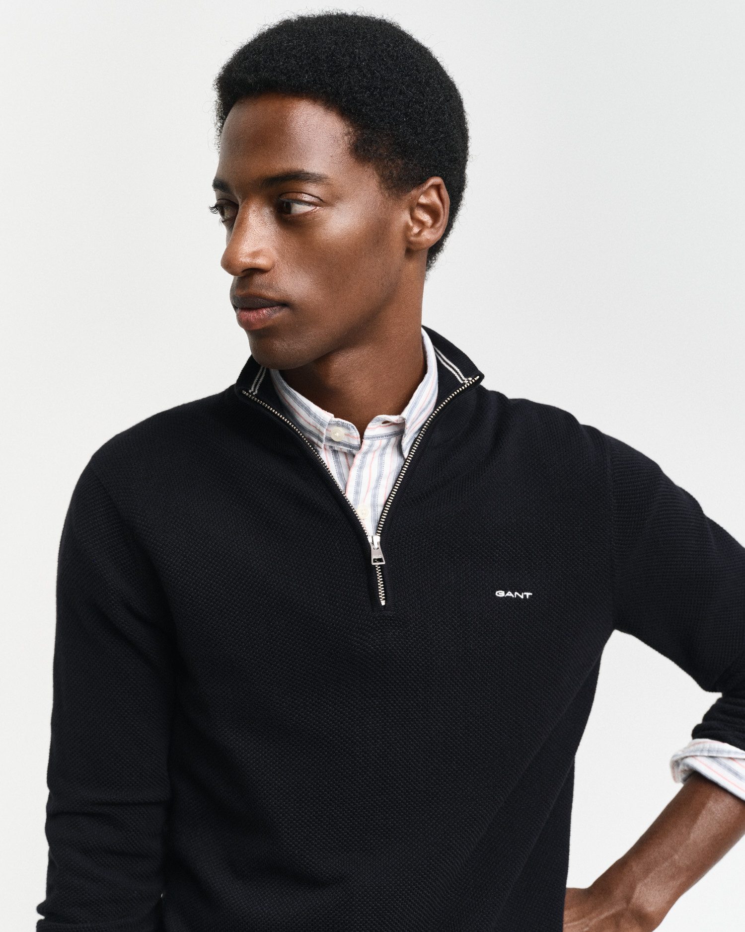 Gant Schipperstrui COTTON PIQUE HALF ZIP