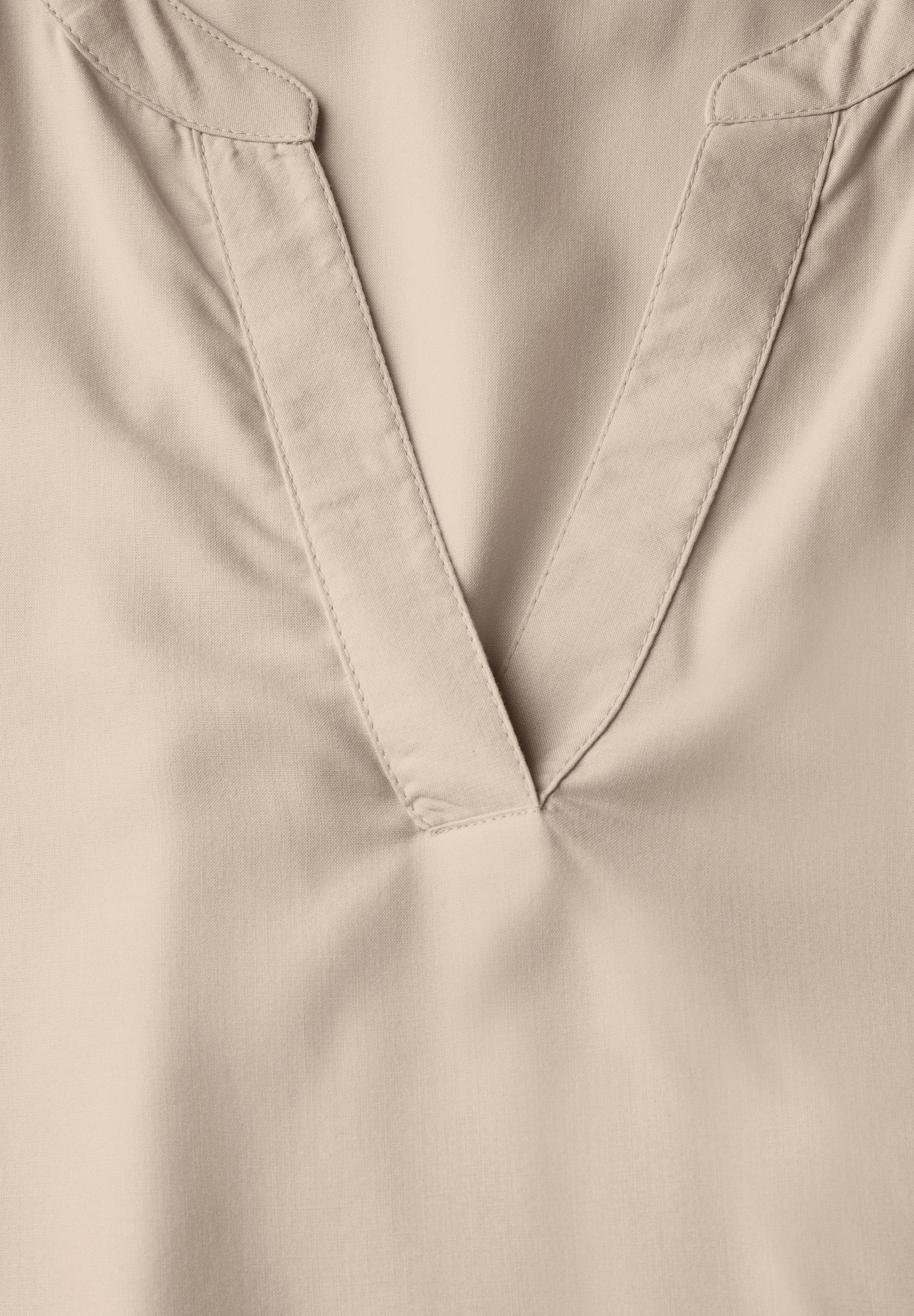 STREET ONE Blouse met korte mouwen met ingesneden ronde hals