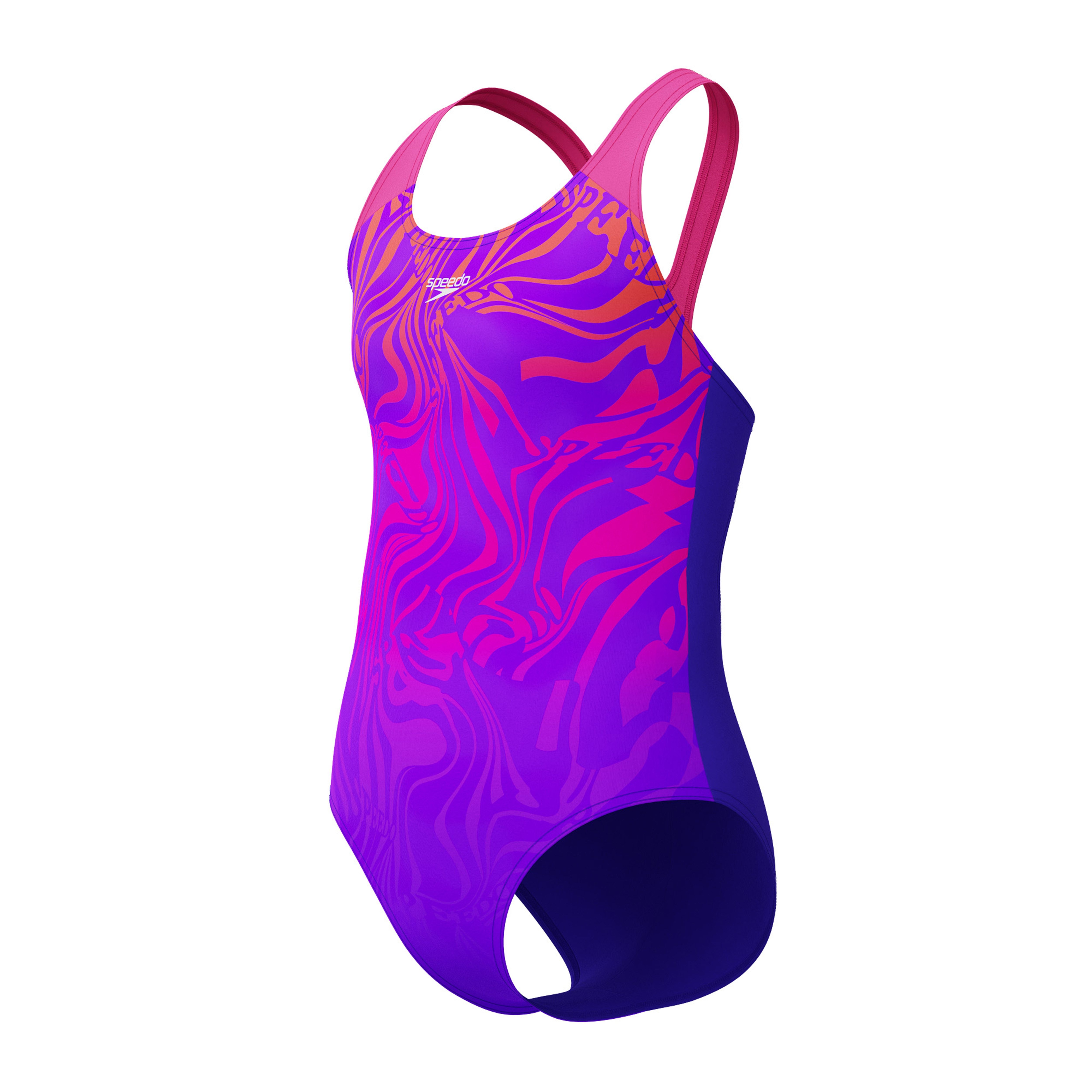 Speedo Badpak Girls digitale plaatsing splashback voor meisjes (1 stuk)