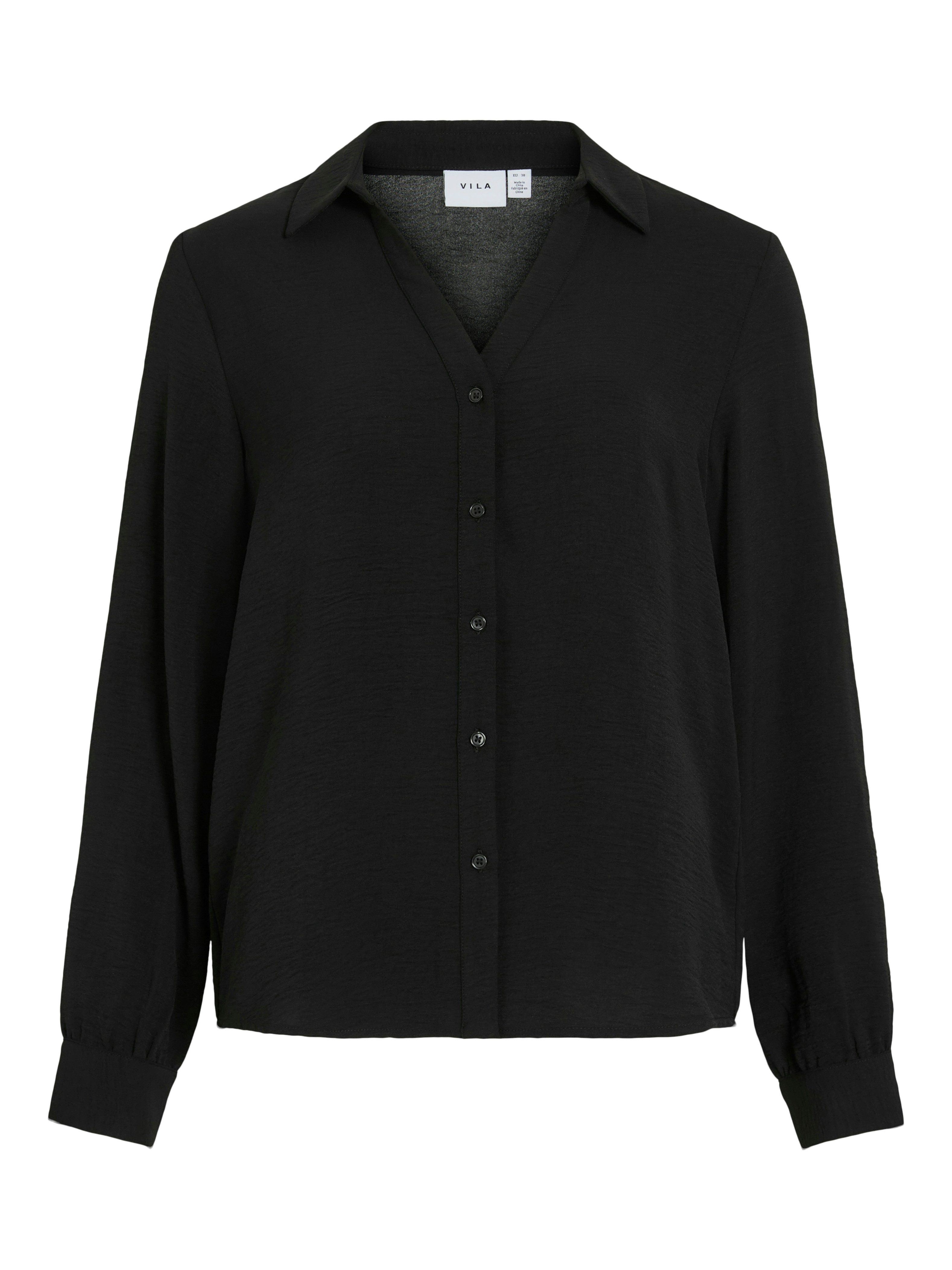 Vila Blouse met lange mouwen VIJOSA L/S V-NECK SHIRT - NOOS