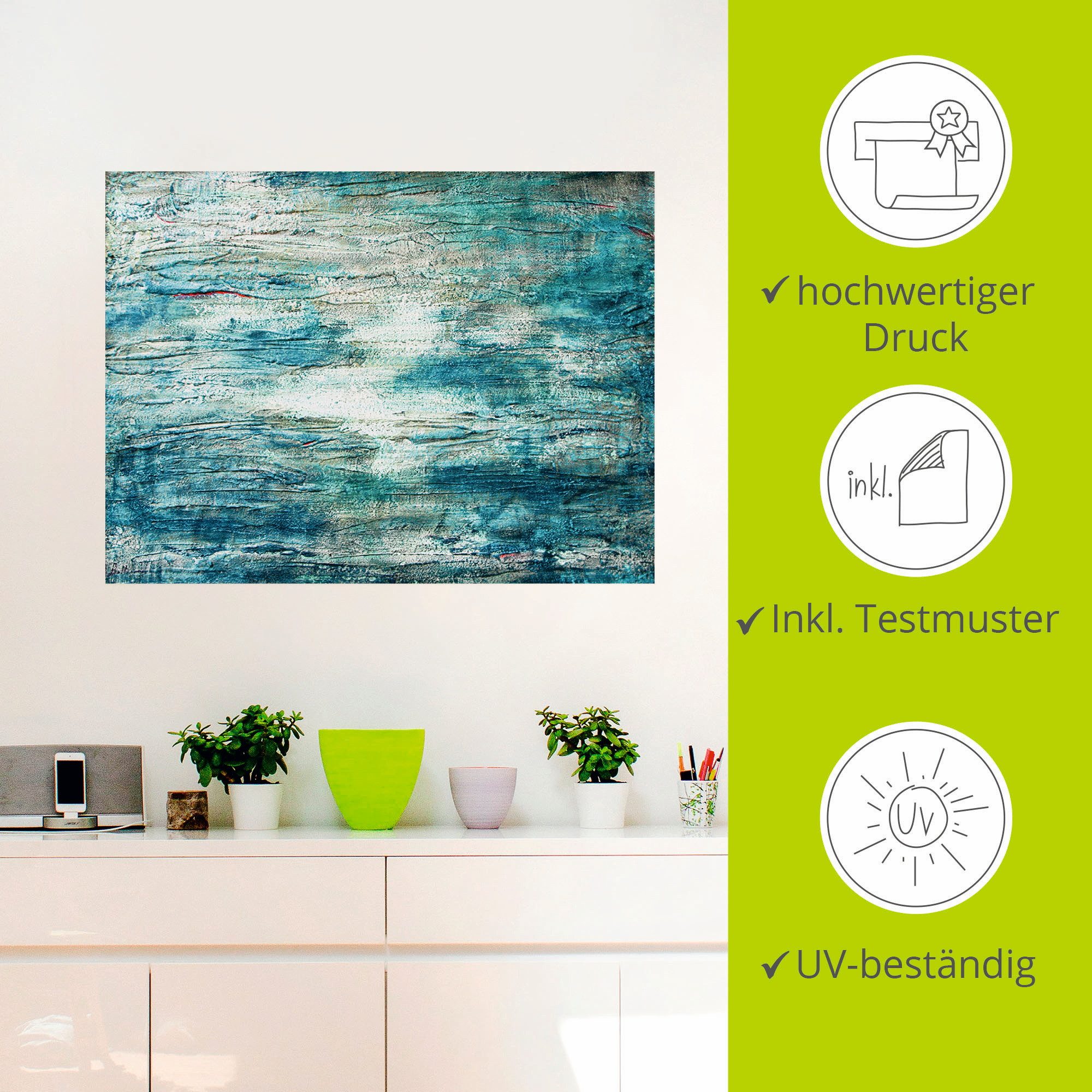 Artland Artprint Abstracte schilderkunst aquarel als artprint op linnen, poster, muursticker in verschillende maten