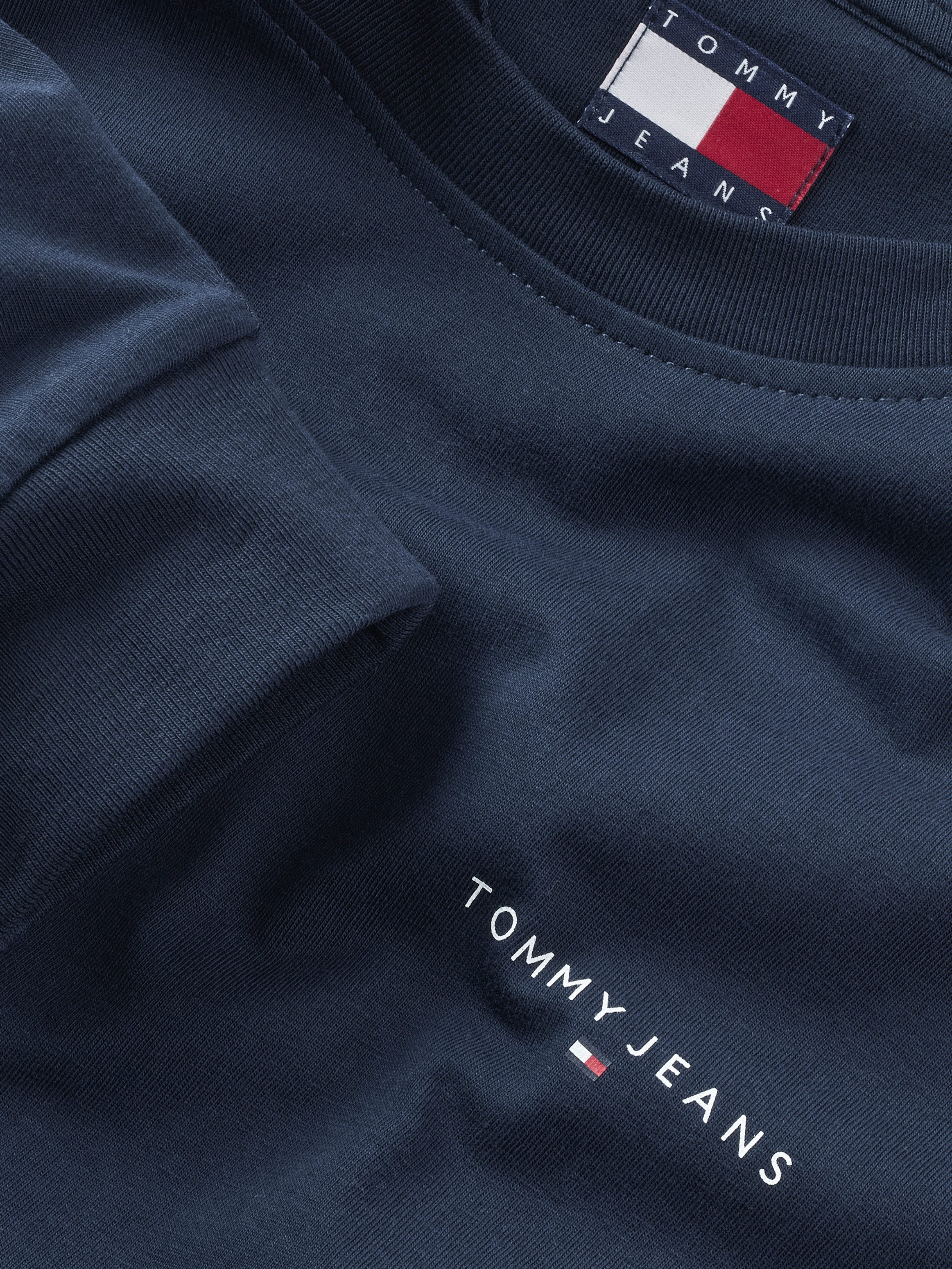 TOMMY JEANS Shirt met lange mouwen TJM SLIM LINEAR CHEST LS TEE EXT