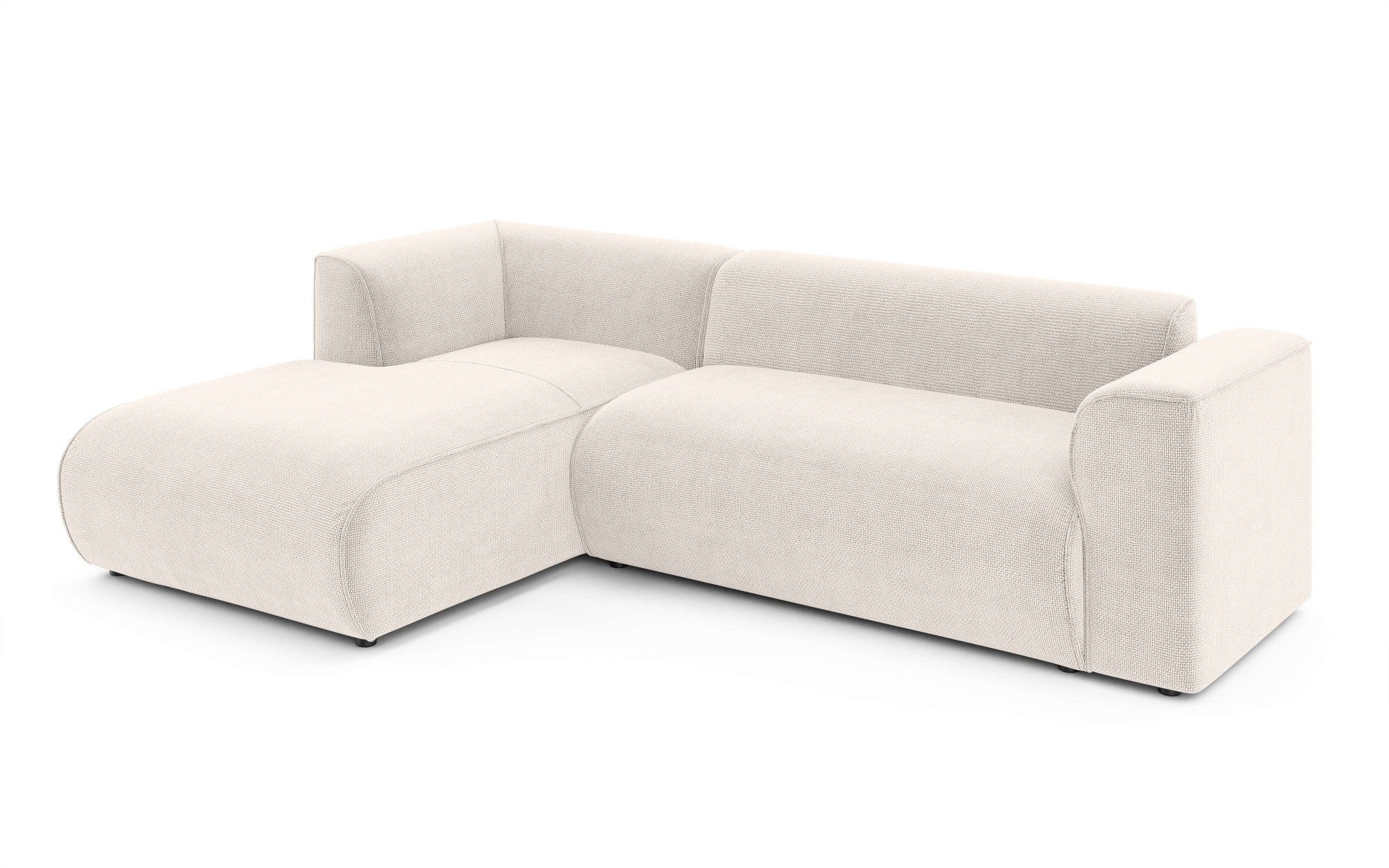 INOSIGN Hoekbank MERID L-vorm (257 cm), tijdloos & stijlvol ontwerp Uitgebreid gepolsterd, in cord, chenille en structuur