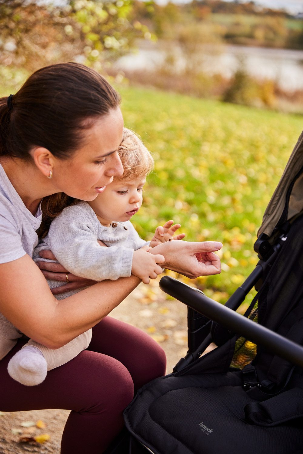 Hauck Kinderwagen met drie wielen Runner 3, Jungle Green met xxl-luchtwielen en handrem, tot 22 kg belastbaar