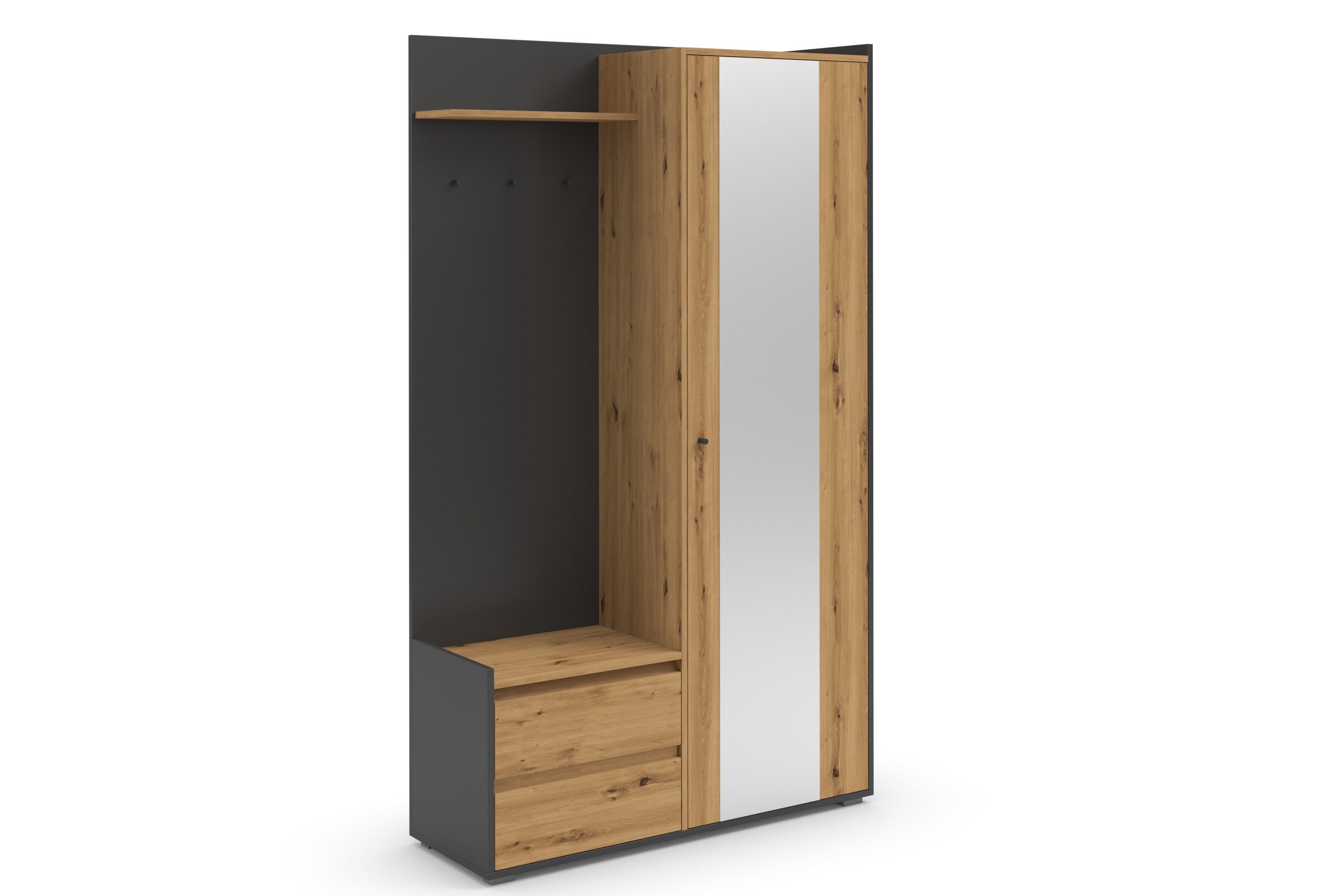 INOSIGN Kledingkast Kosmo met spiegel afmetingen 118 x 30 cm, hoogte 190 cm, breedte 110 cm