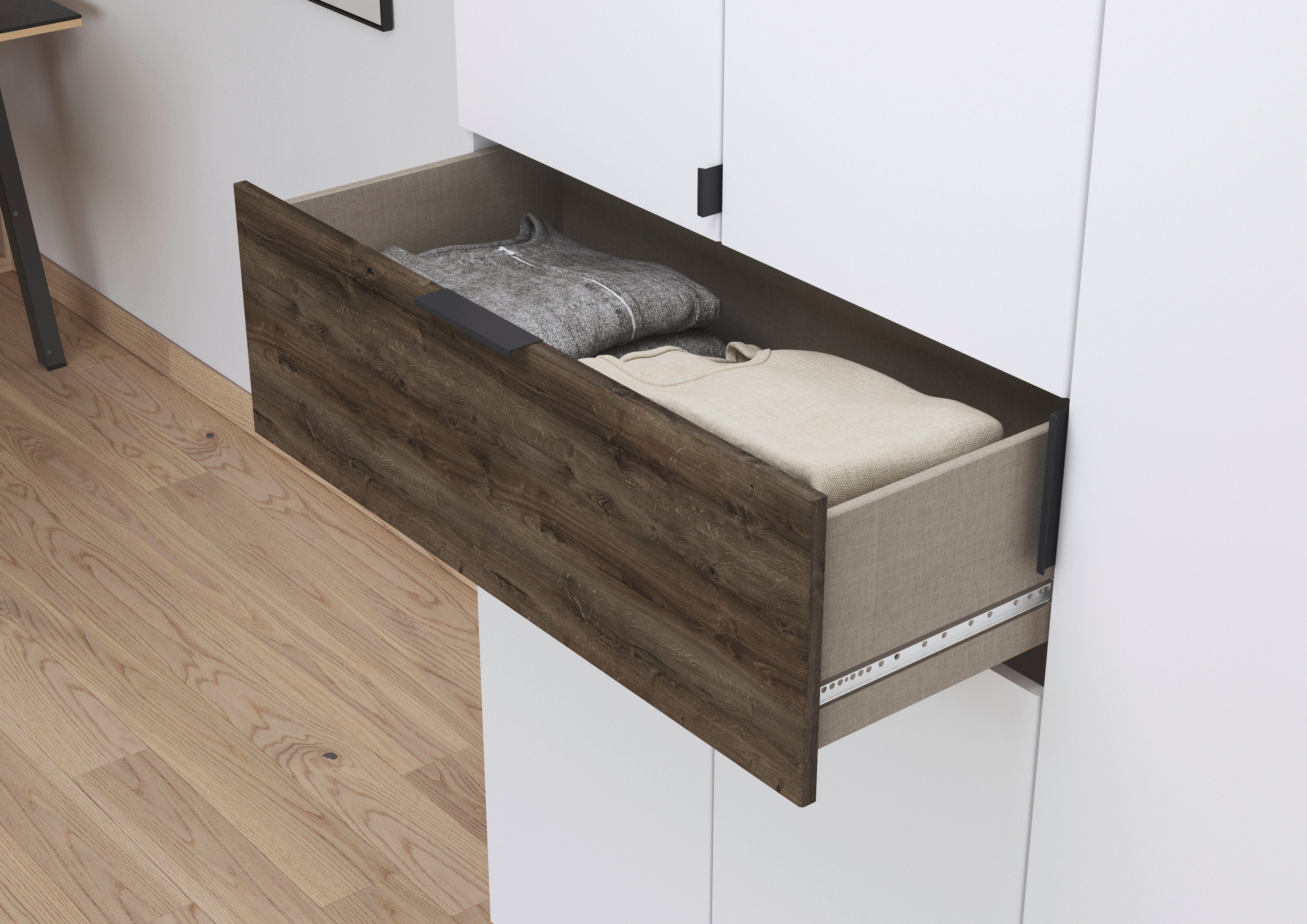 rauch Draaideurkast Kledingkast kast garderobe waskast TICAO met 2 ruime lades, veel opbergruimte made in germany