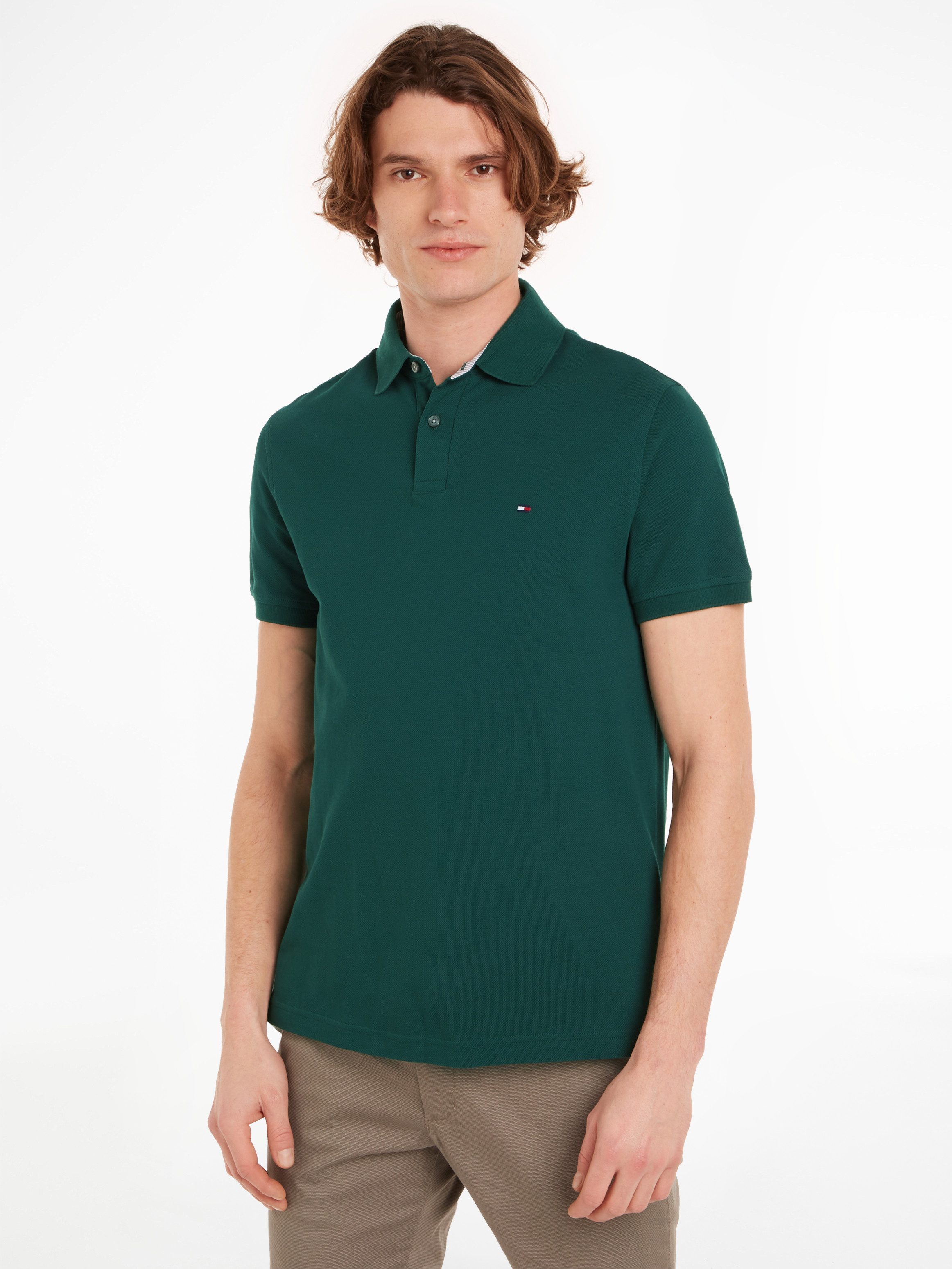 Tommy Hilfiger Poloshirt 1985 REGULAR POLO met contraststrepen en knoopsluiting