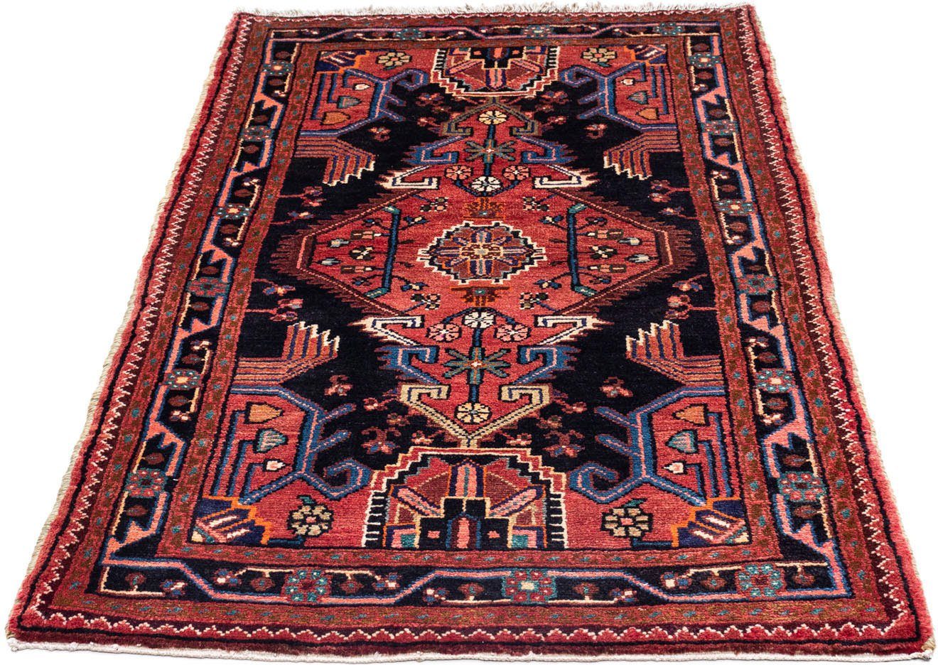morgenland Wollen kleed Touiserkan medaillon rosso chiaro 137 x 85 cm Handgeknoopt