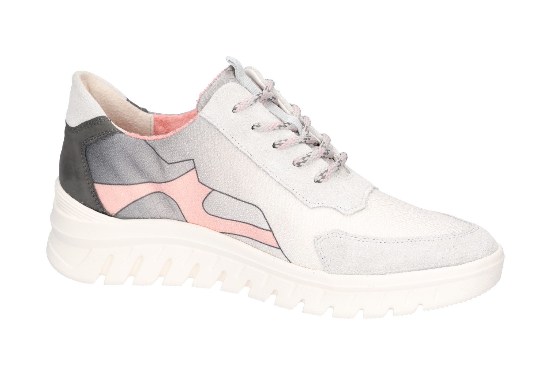 Waldläufer Sneakers met sleehak H-BIGGI , veterschoenen, lage schoen, vrijetijdsschoen met contrastnaad, breedte h