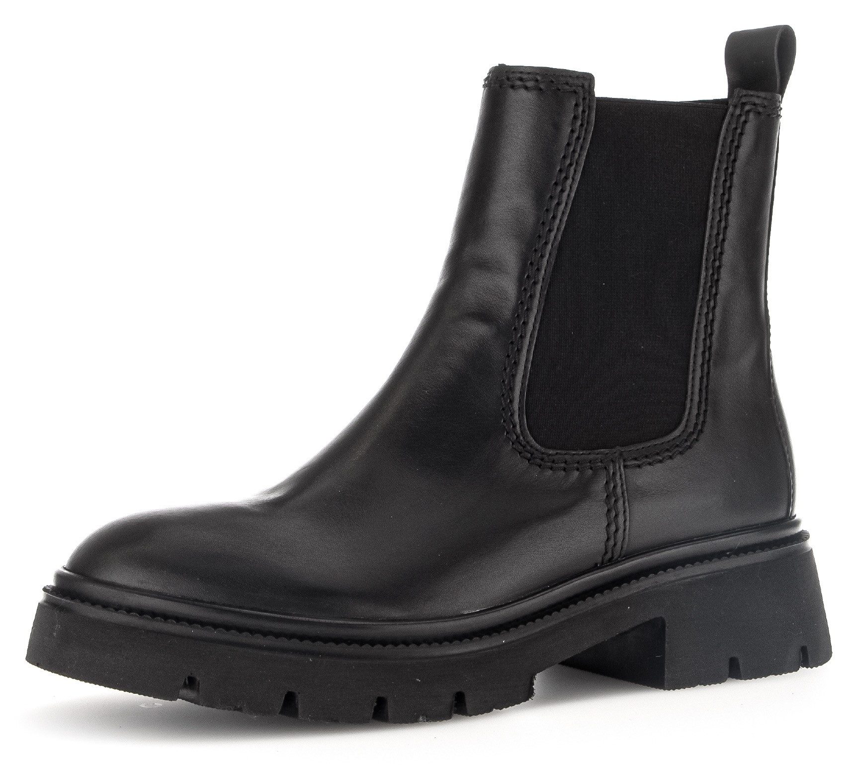 Zwarte Leren Chelsea Boots Gabor , Black , Dames