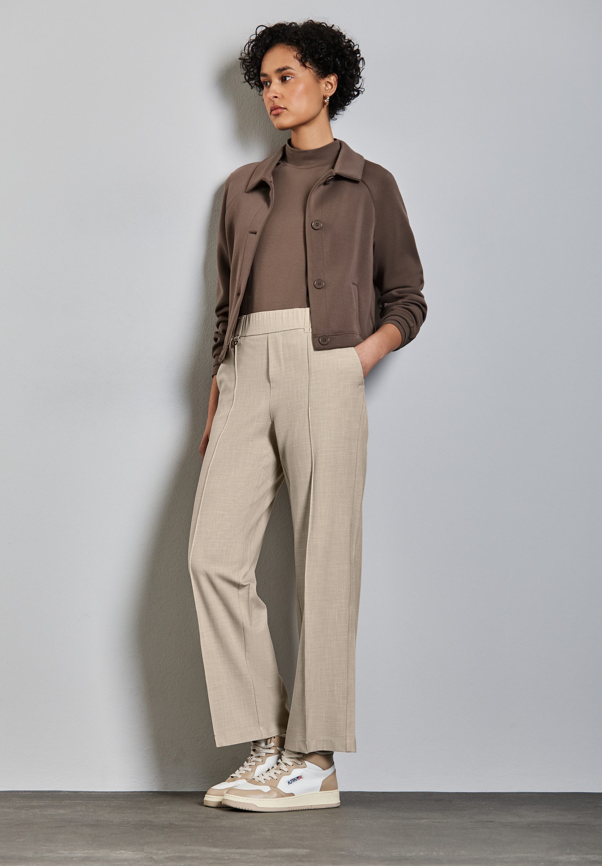 STREET ONE Stoffen broek Zomerbroek in casual fit en met stretch