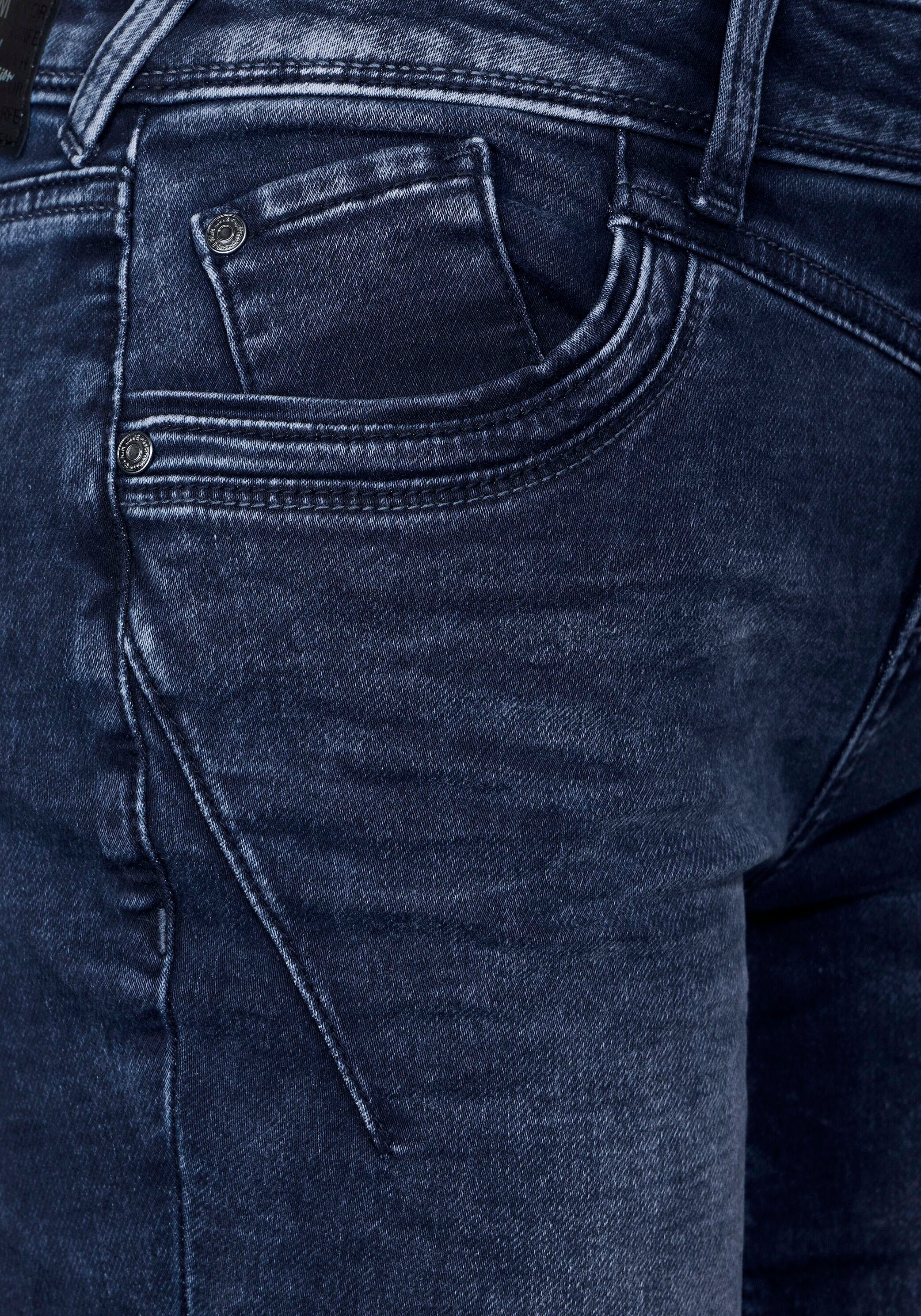STREET ONE 5-pocket jeans met decoratieve stiksels
