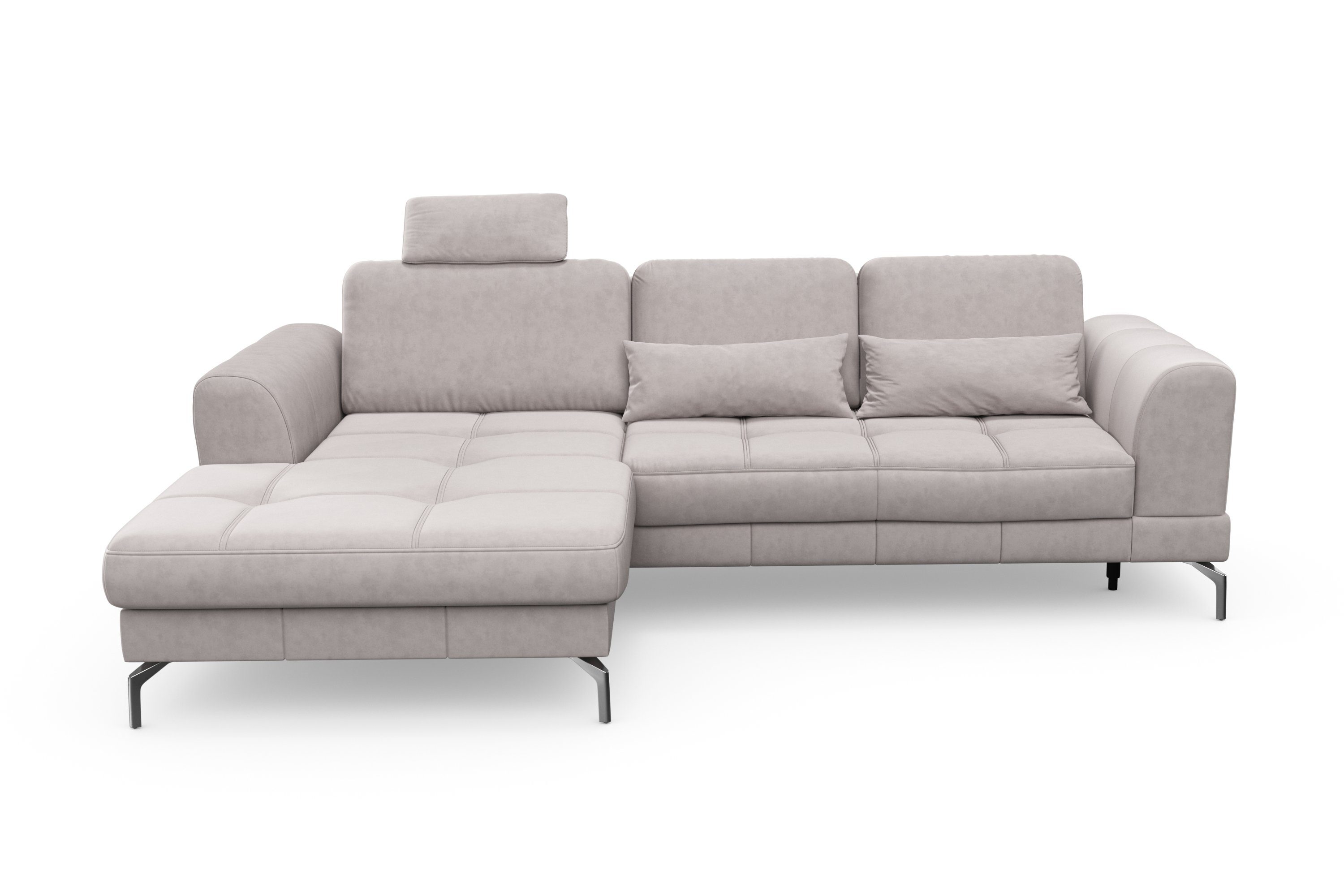 sit&more Hoekbank Bendigo L-vorm inclusief zitdiepteverstelling, bodemvrijheid 15 cm, 2 pootkleuren