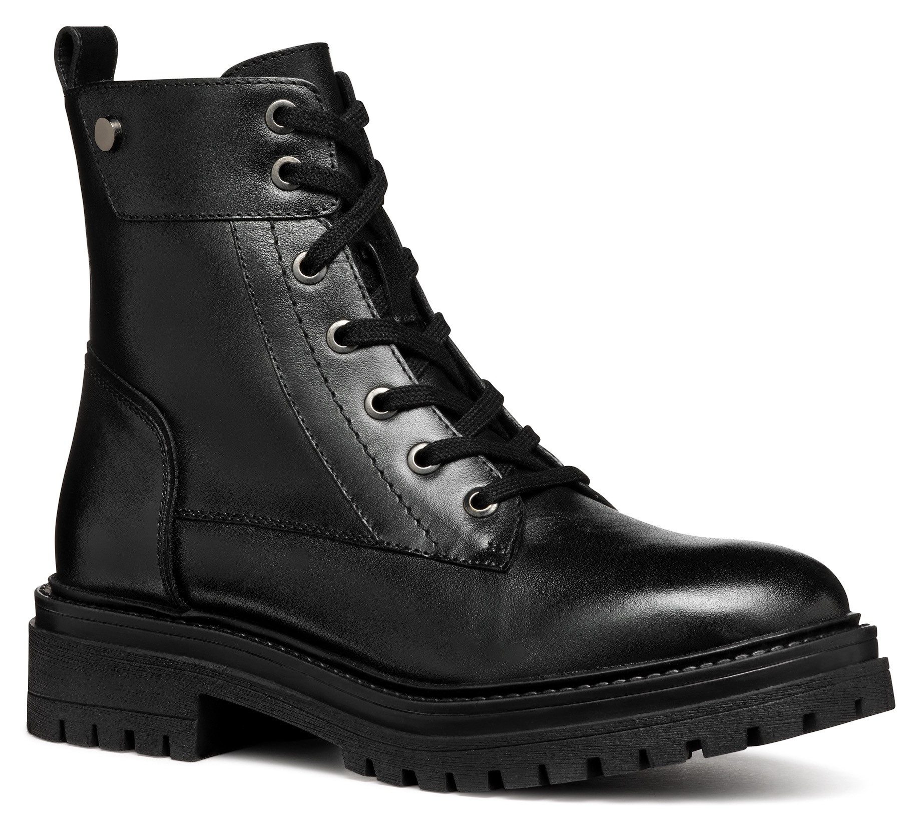 Geox Veterschoenen D IRIDEA G Chunky boot, plateau enkellaars met blokhak