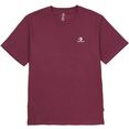 converse t-shirt mens embroidered star chevron left chest tee rood