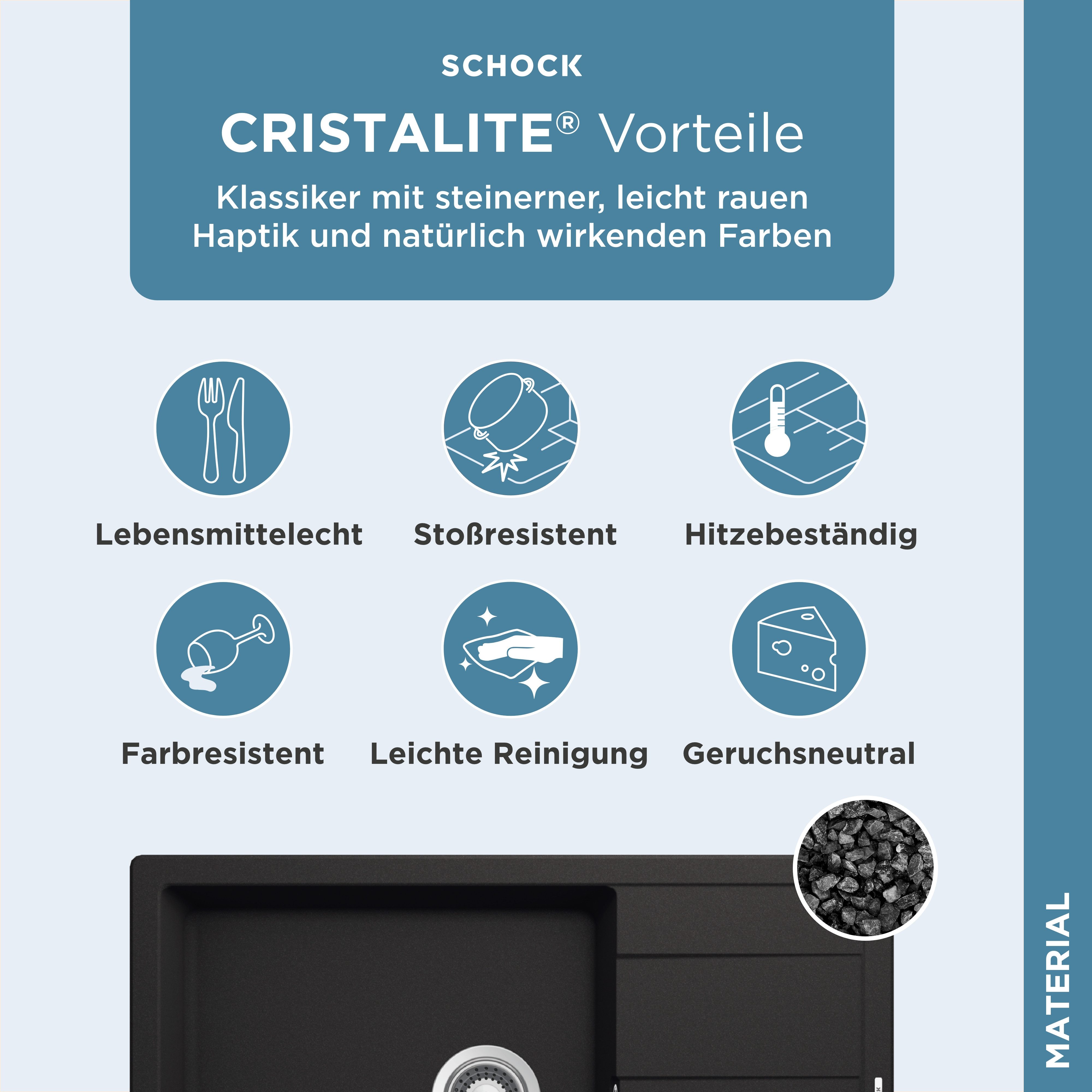 Schock Granieten spoelbak Manhattan D-100LS