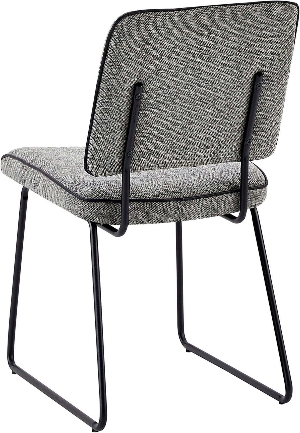 byLIVING Stoel met beugelpoten Liam 4-delige set moderne stoel in praktische 4-set met metalen frame (set, 4 stuks)