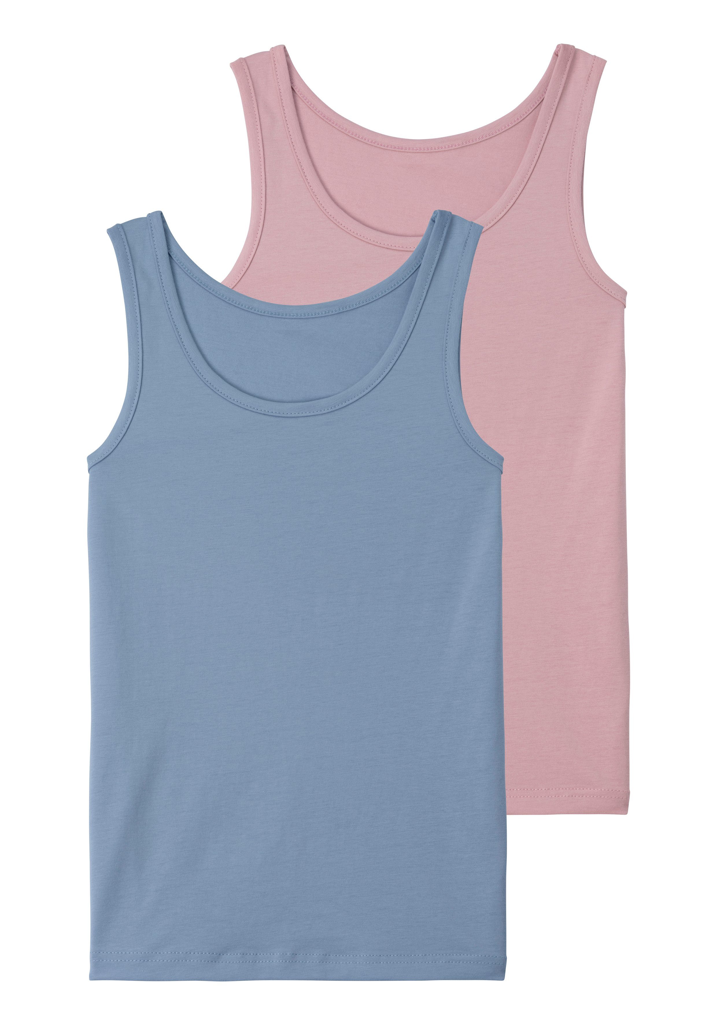 Vivance Hemd in eenvoudig ontwerp tanktop onderhemd (set 2 stuks)