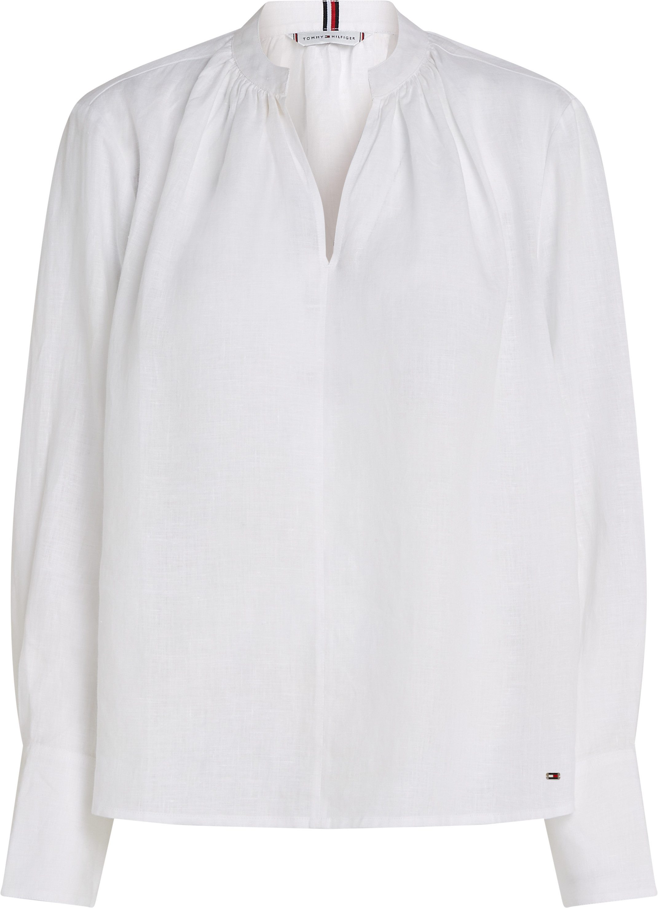 Tommy Hilfiger Klassieke blouse ESS LINEN V-NECK BLOUSE