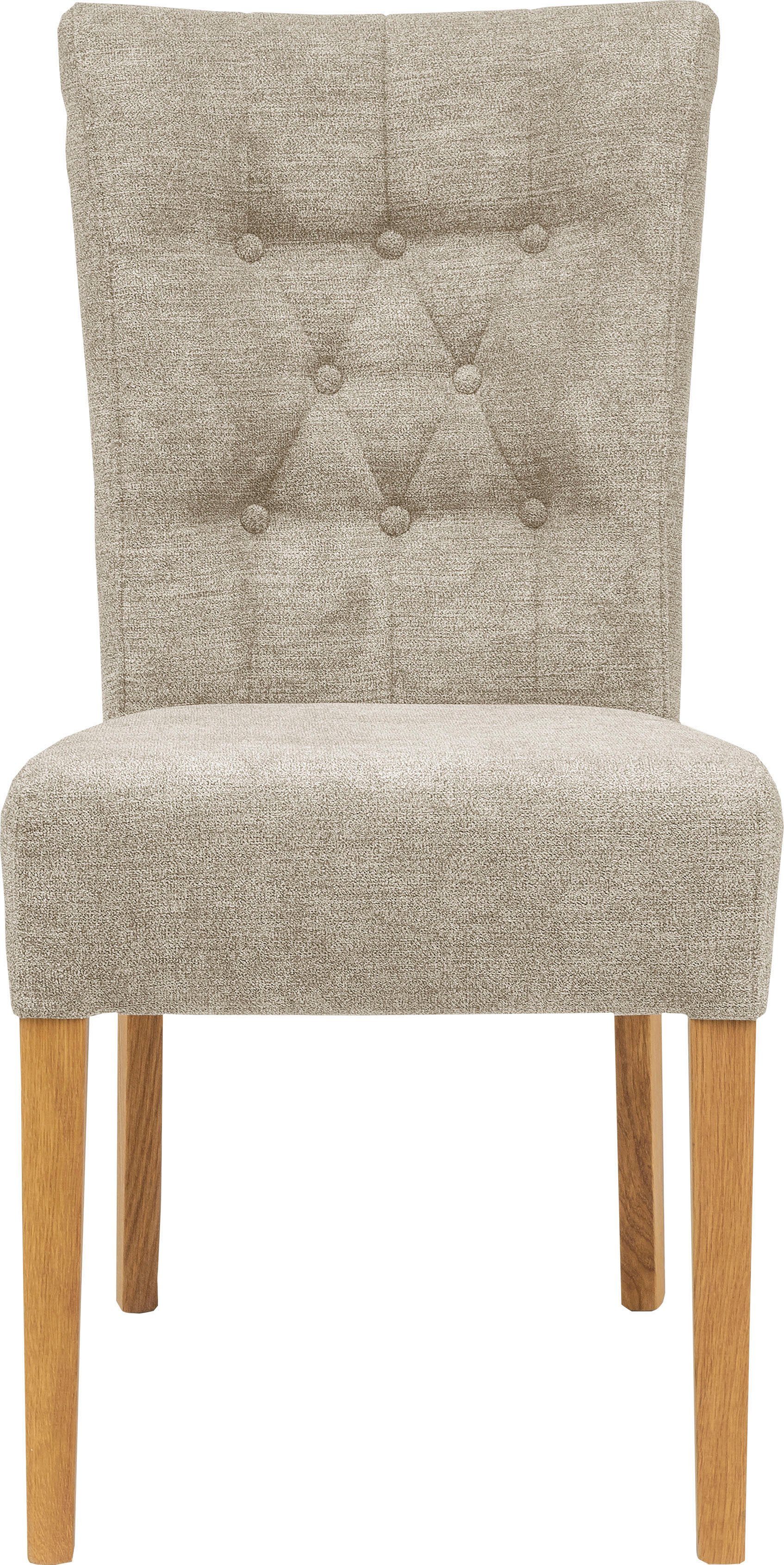 Home affaire Stoel Queen Eetkamerstoel met capitonnage, set van 2, 4 of 6