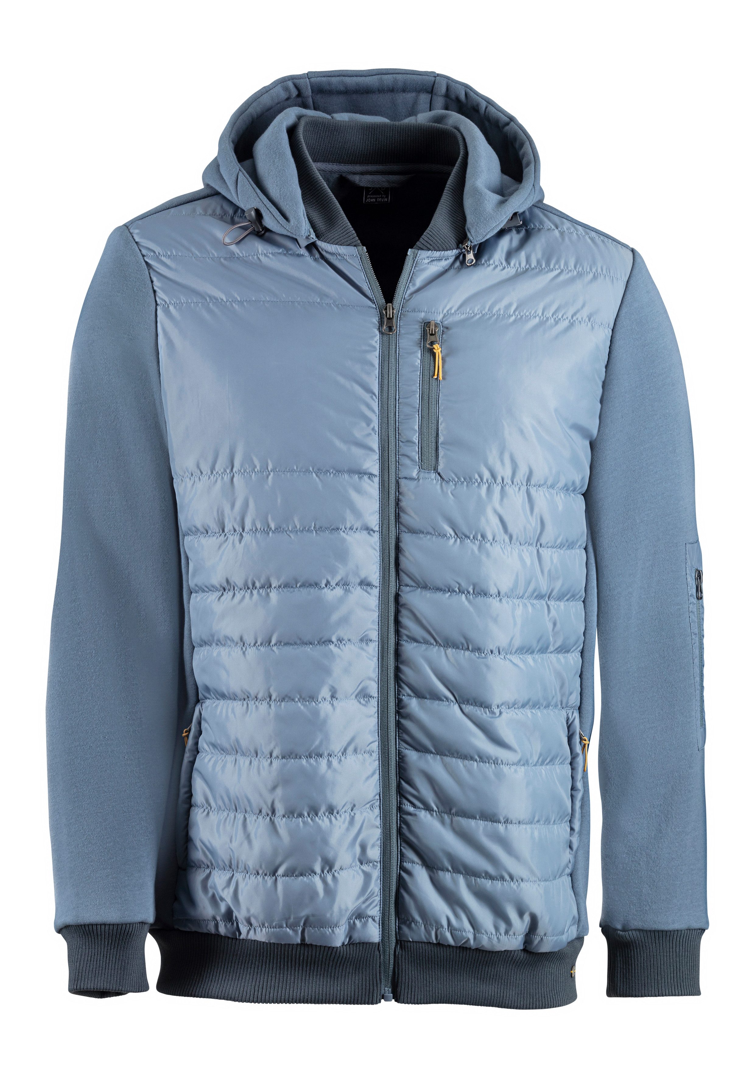 H.I.S Capuchonsweatvest in het voorste gedeelte gestikt met afneembare capuchon