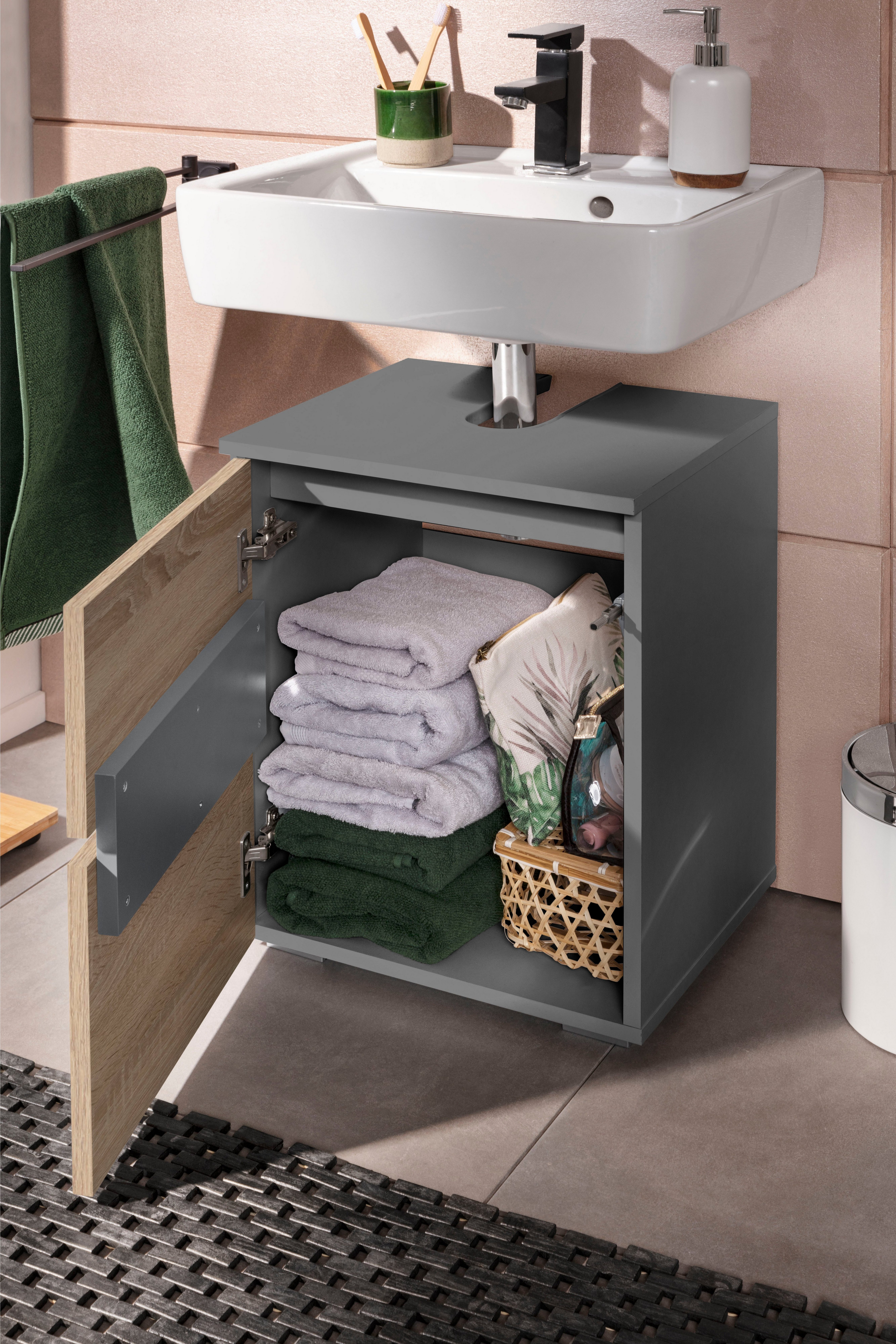 Home affaire Wastafelonderkast Wisla Siphonaansluiting, breedte 40 cm, hoogte 55 cm