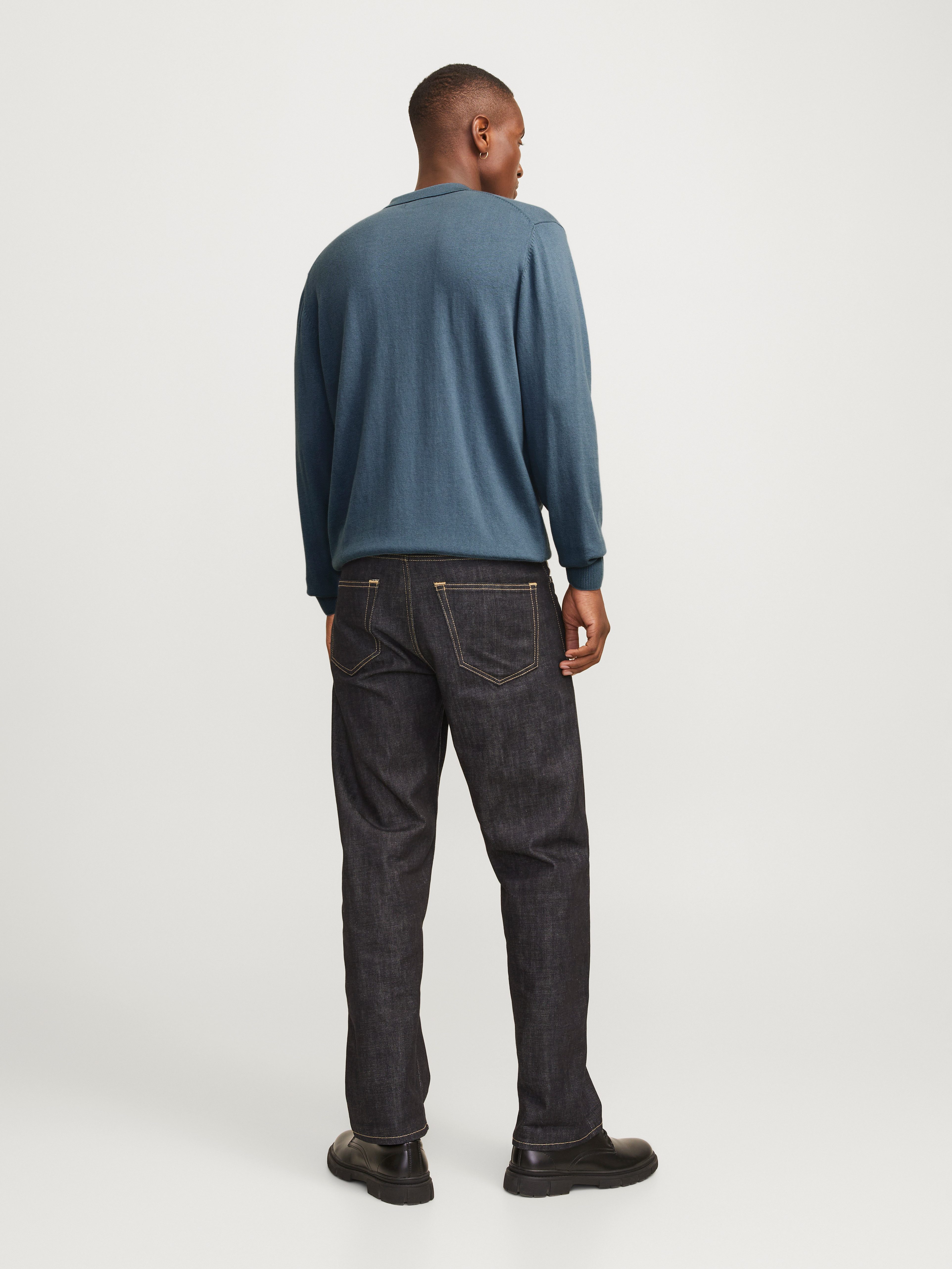 Jack & Jones Trui met polokraag JJEEMIL KNIT POLO HALF ZIP LS NOOS
