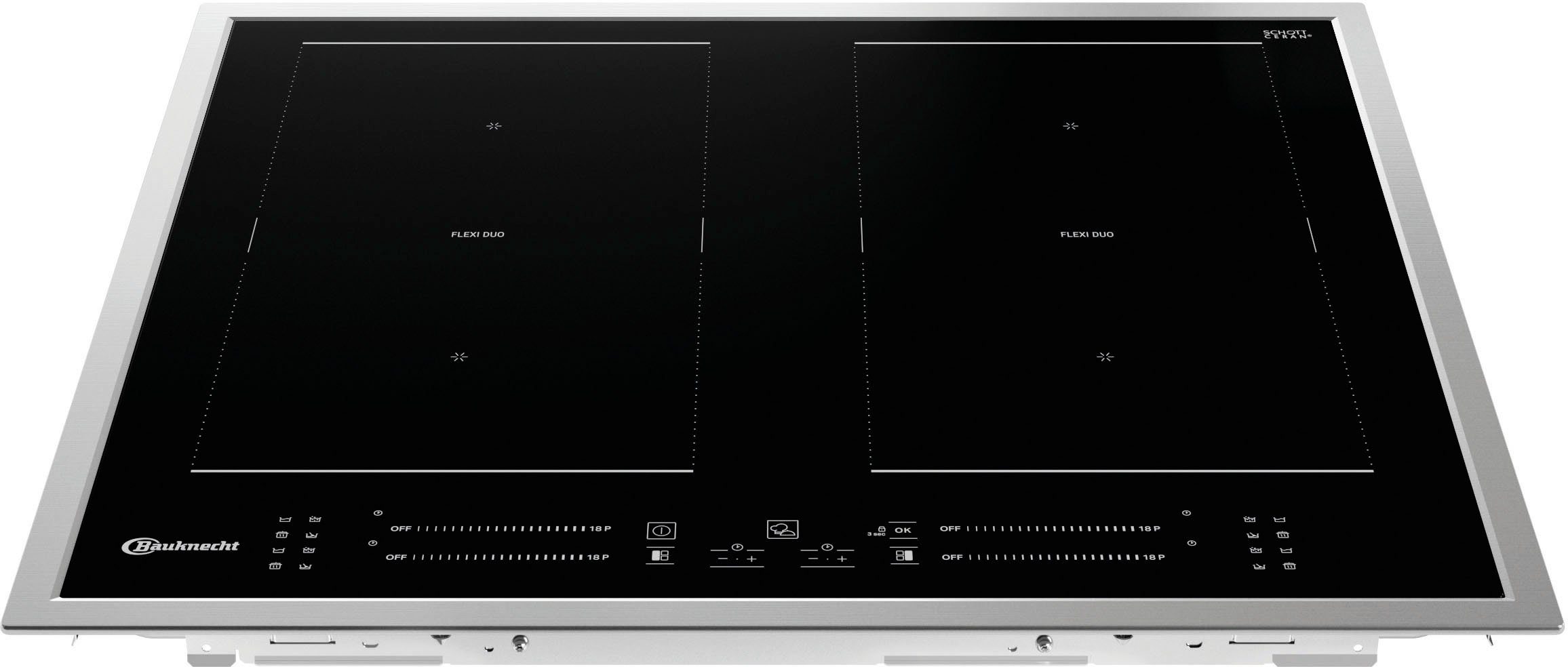 BAUKNECHT Flex-inductiekookplaat van SCHOTT CERAN® BS 4160C FT