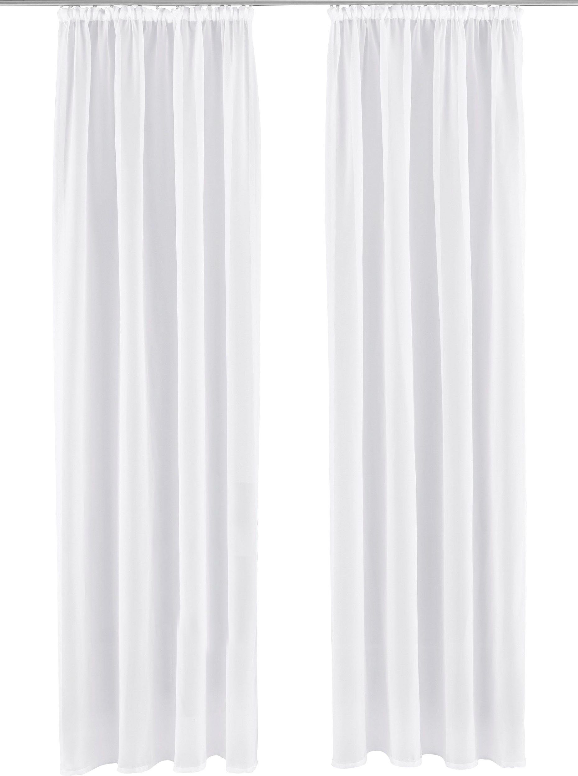 my home Gordijn XANA met ogen, franje of lussen Voile, bestseller, effen, 1 of 2 panels, onderhoudsvriendelijk, eenkleurig